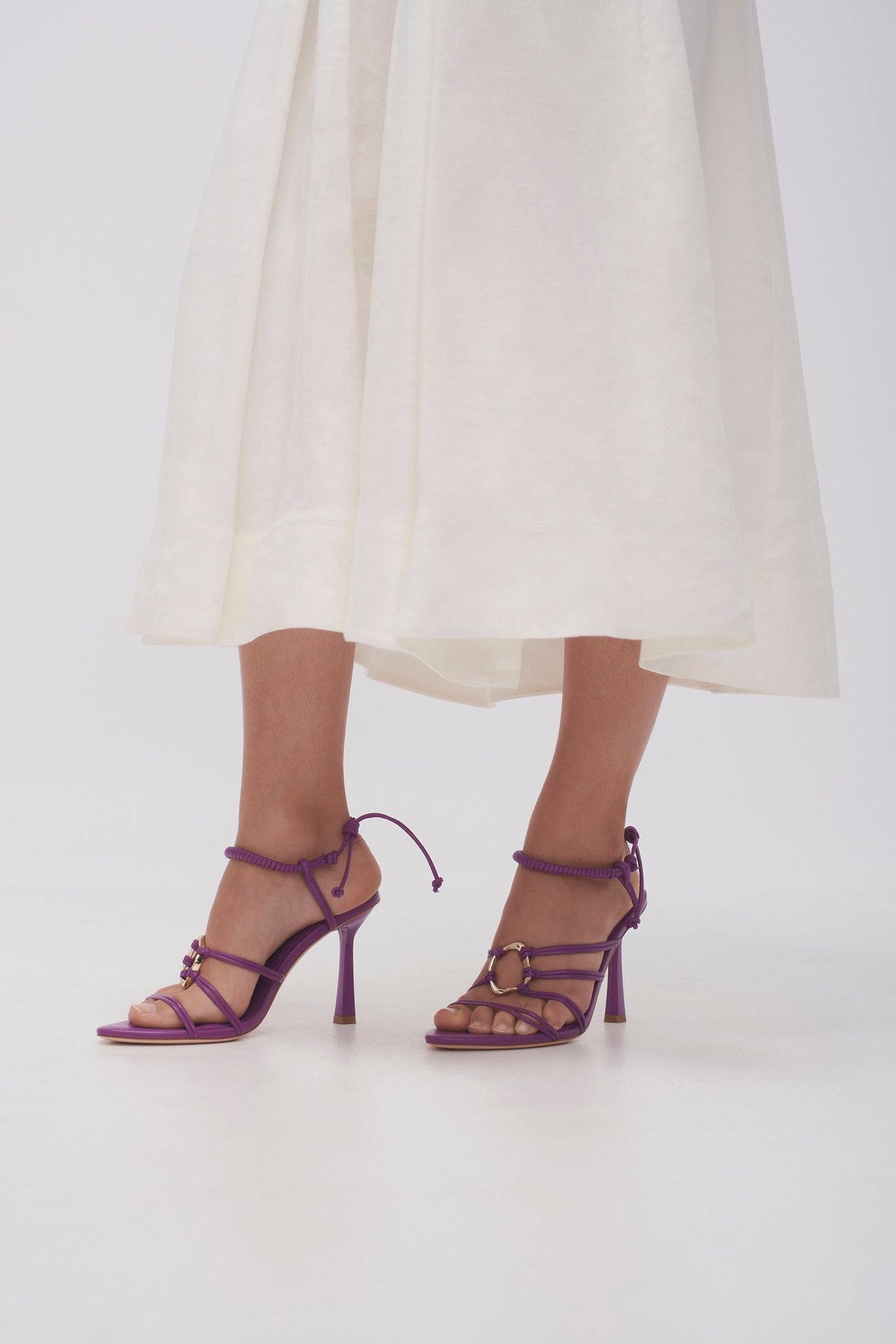 Mirage Leather Strappy Heel-PLUM PURPLE 35