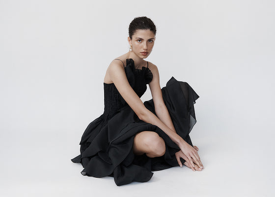 aje elations knit maxi dress | Black Size:UK 16-18 (XL) The restored 'Devil in group-632
