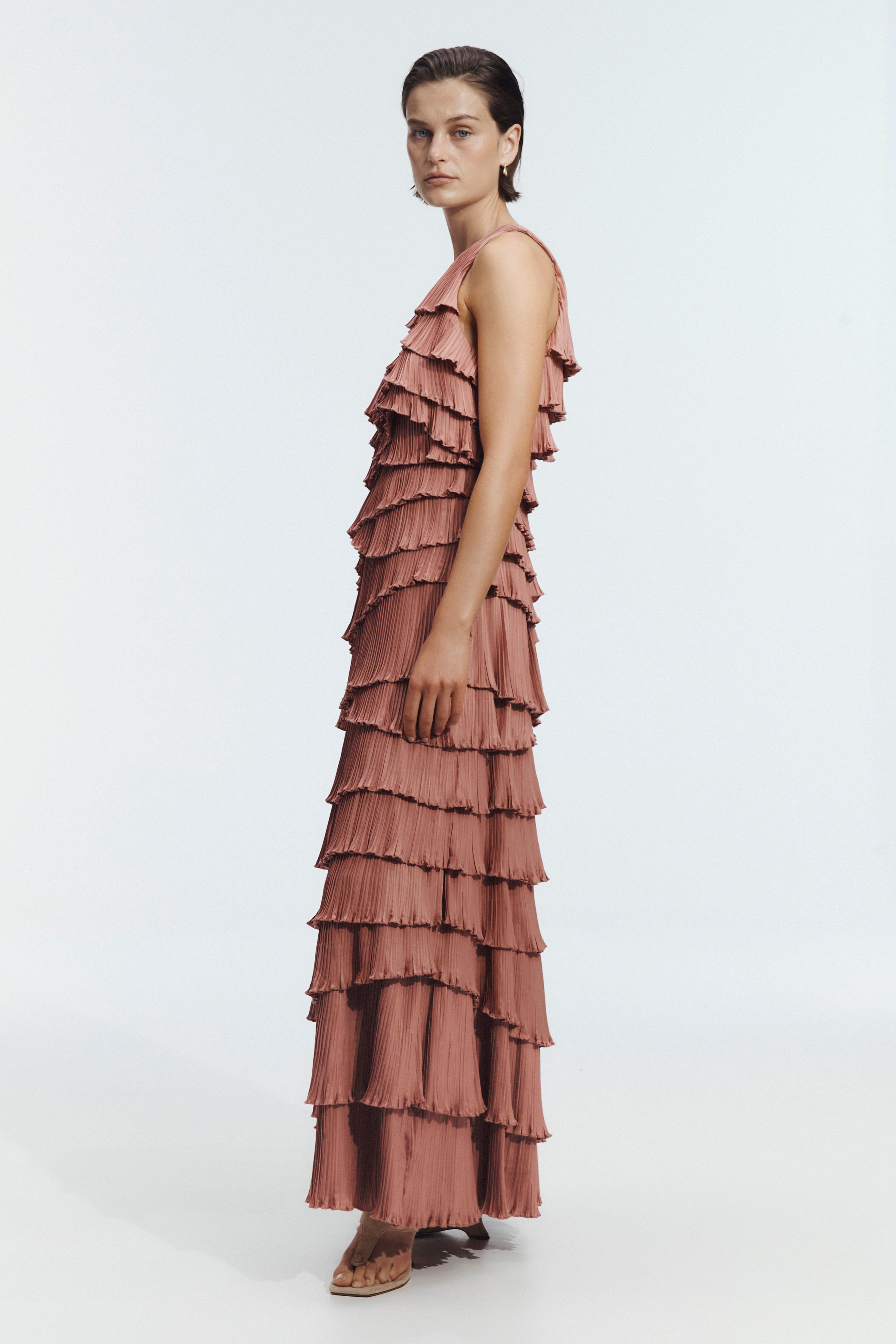 Dew Pleated Maxi Dress