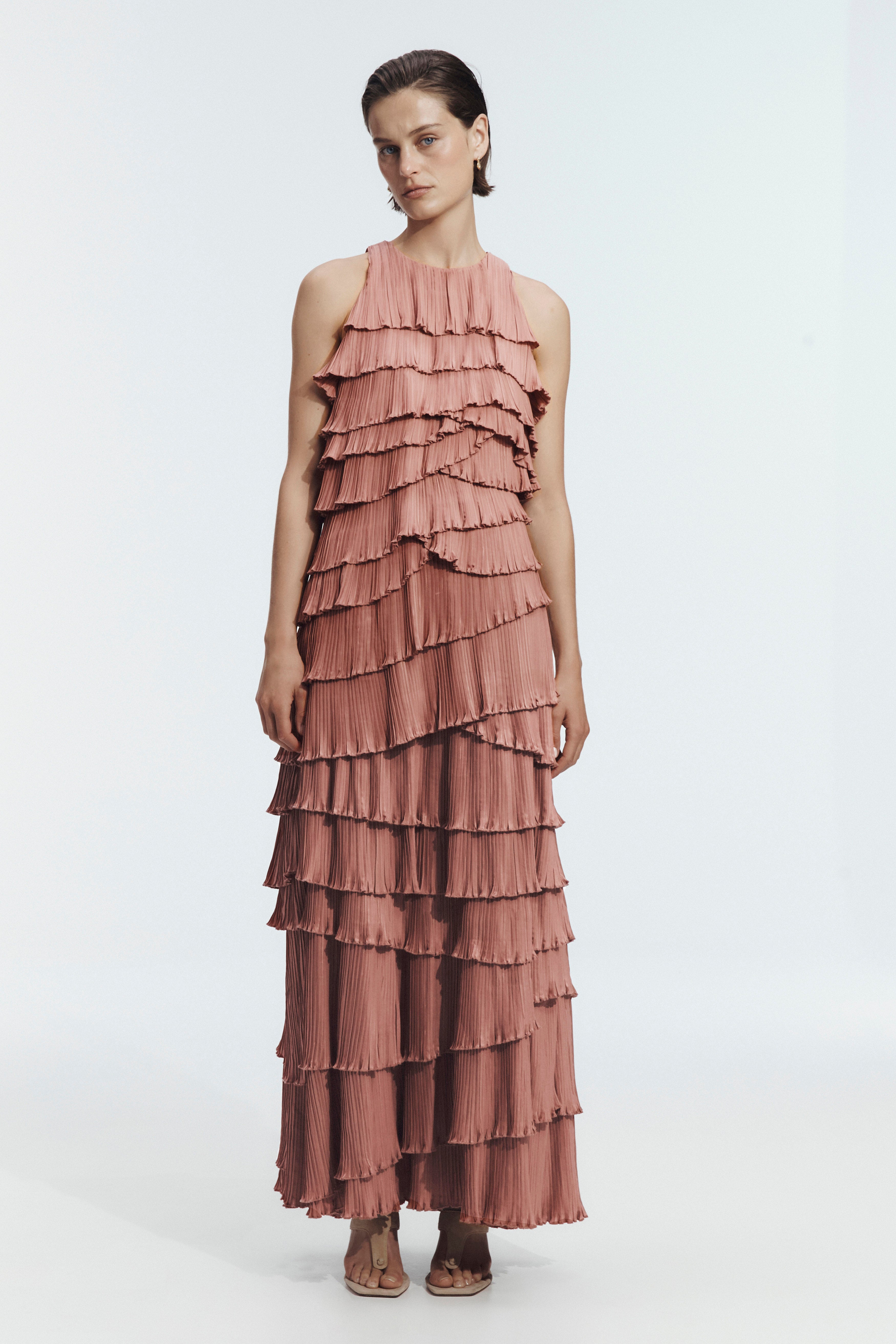 Dew Pleated Maxi Dress