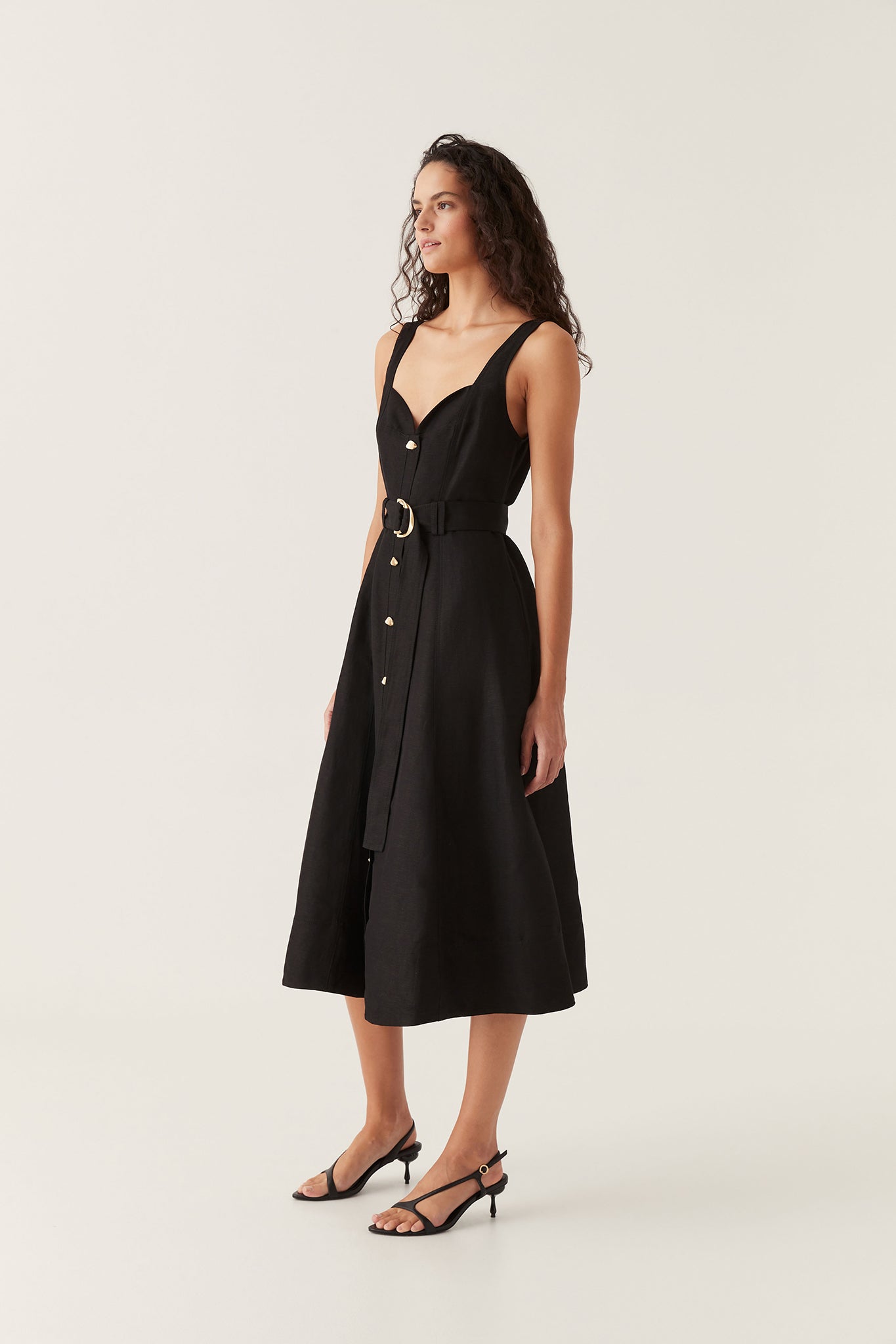 Clay Belted Midi Dress