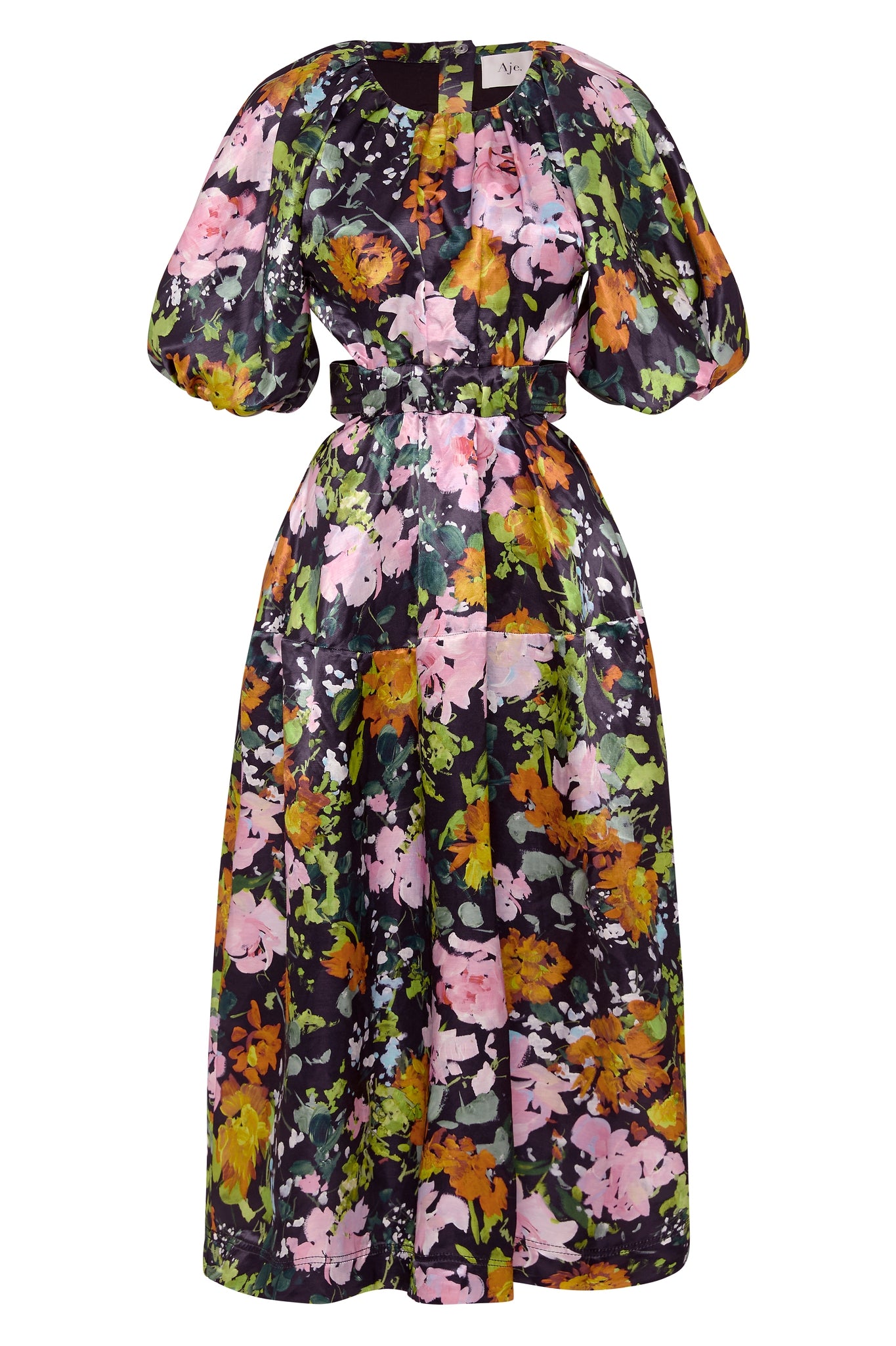 Mimosa Cutout Midi Dress | Midnight Floral | Aje – Aje NZ