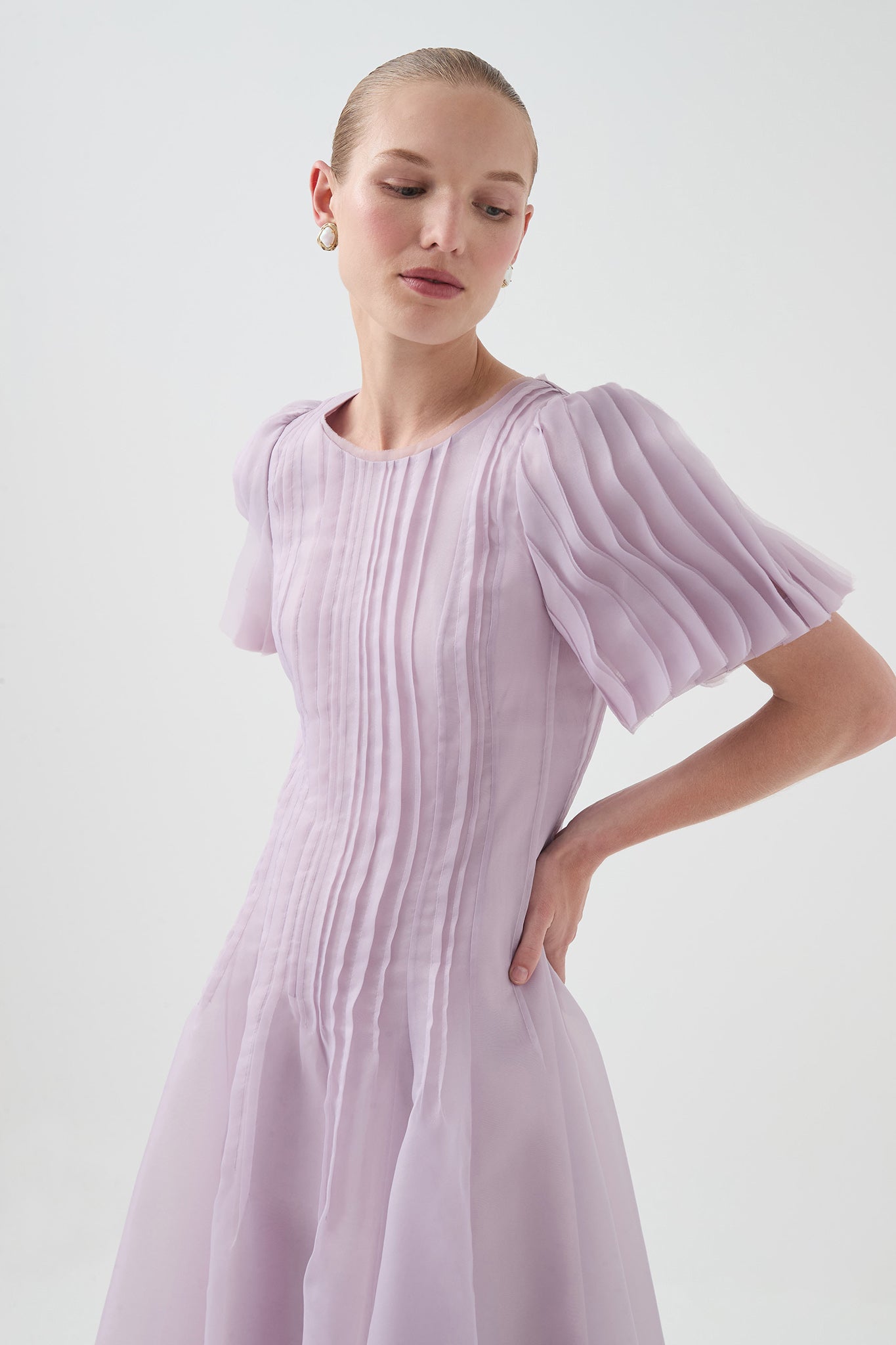 Nova Pleated Midi Dress | Lilac | Aje Aje NZ Nova Pleated Midi Dress | Lilac | Aje Aje NZ