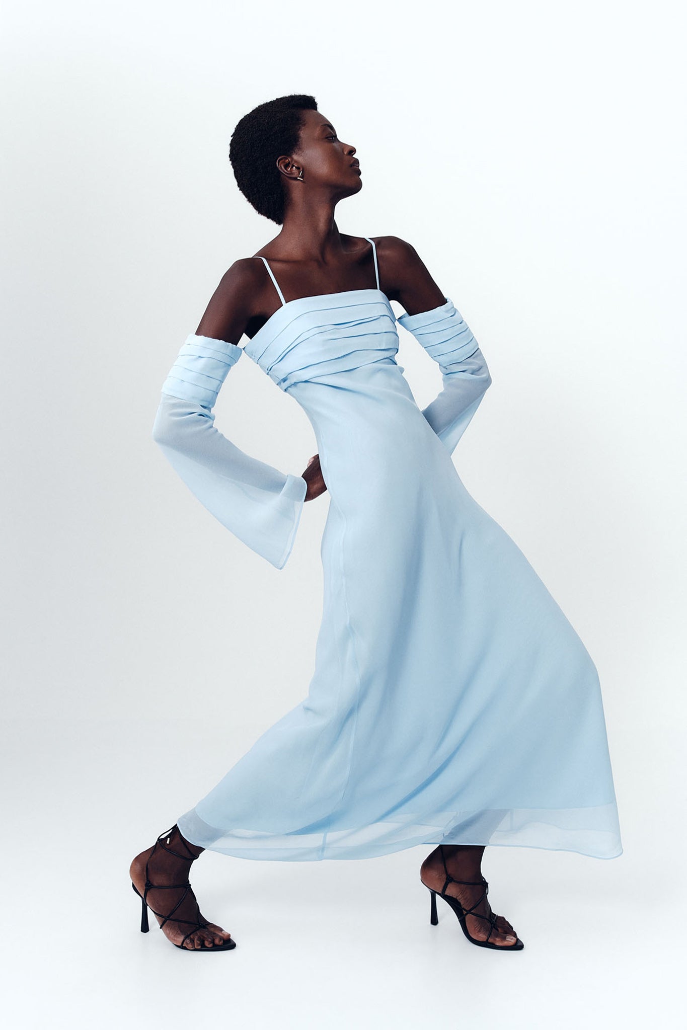 Minette Chiffon Dress-POWDER BLUE / 6