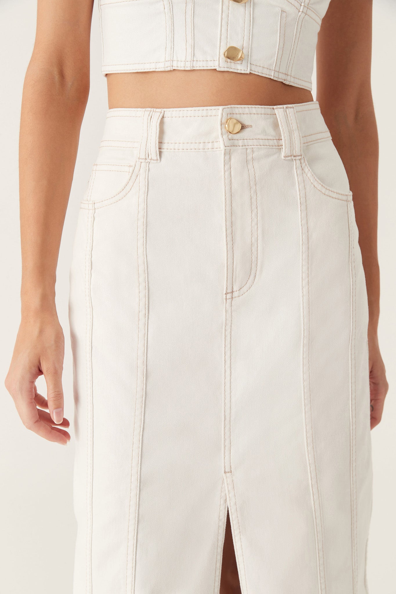 Farley Denim Midi Skirt