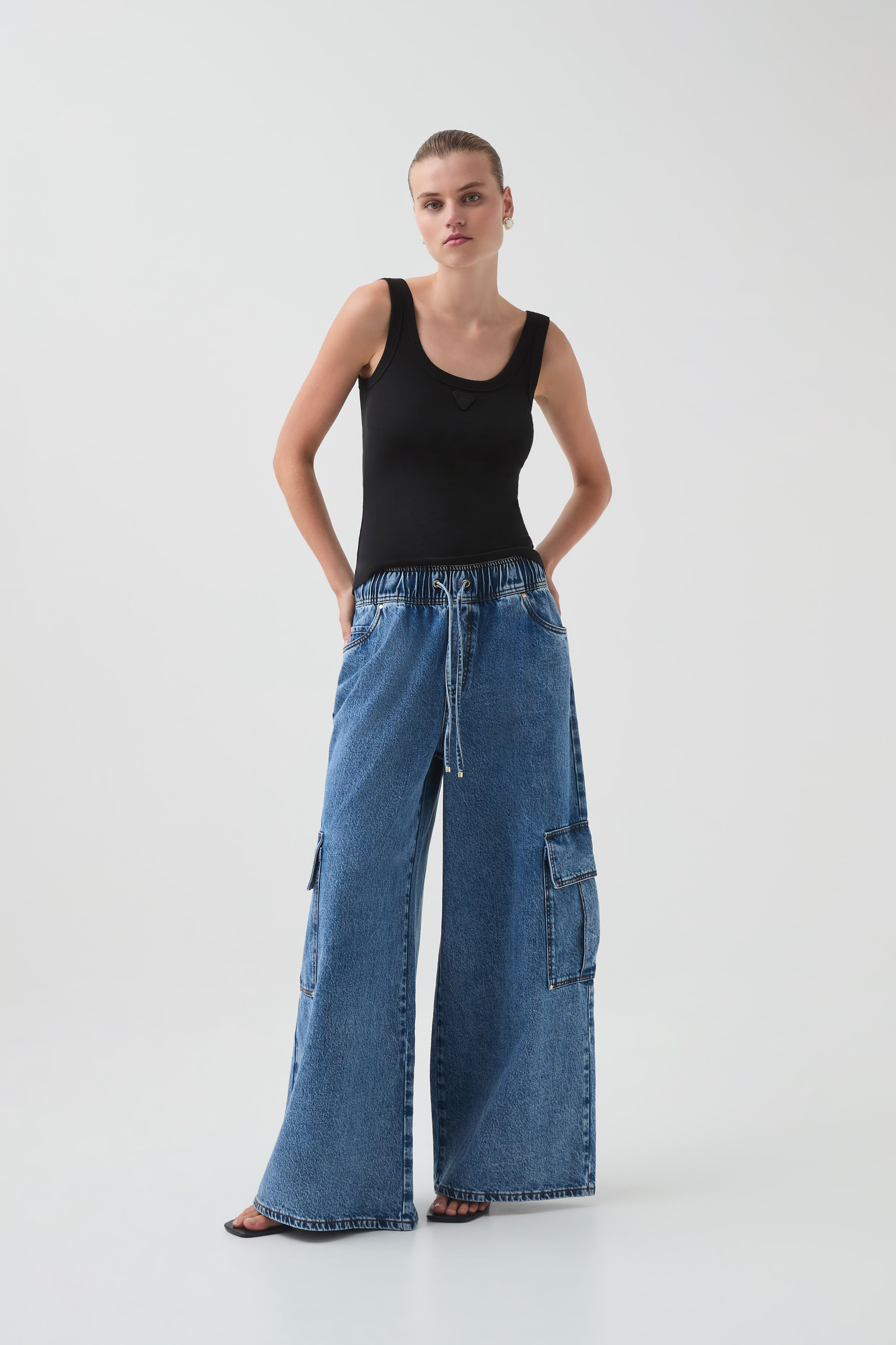 Sadie Denim Cargo Jeans