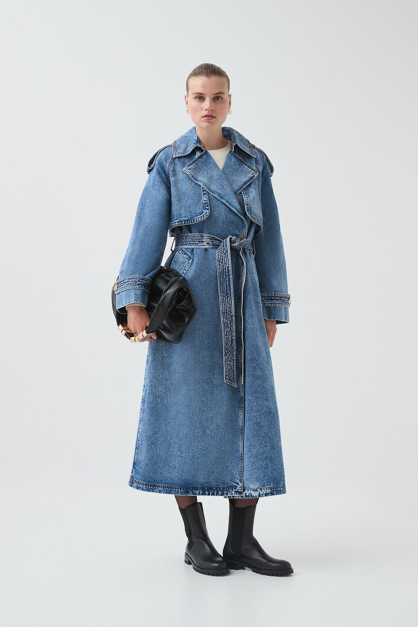 Blues Denim Trench