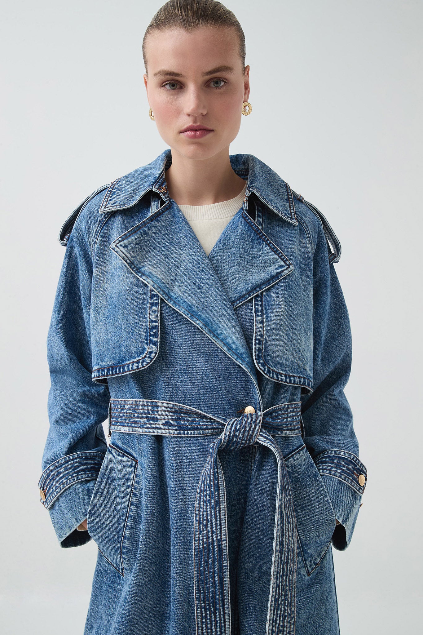 Blues Denim Trench