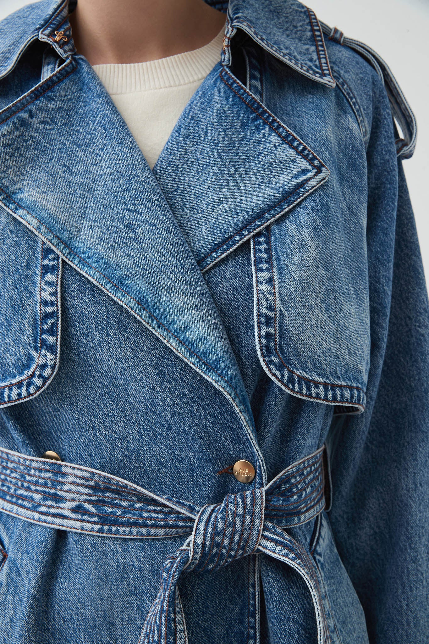 Blues Denim Trench