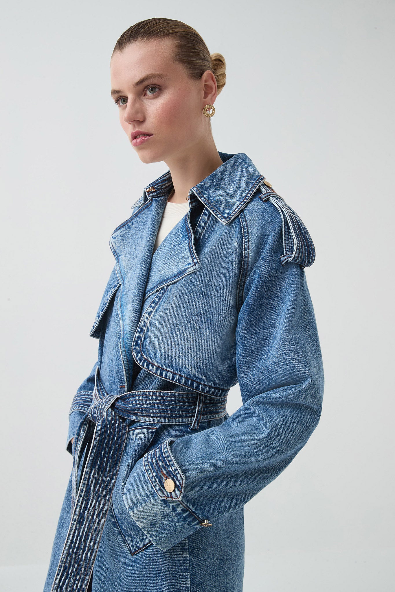 Blues Denim Trench