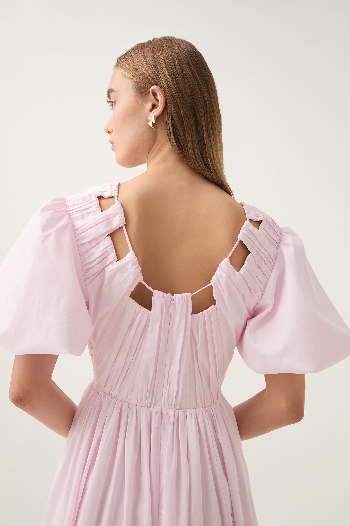 aje esmerie midi dress Esmerie Midi Dress-PASTEL PINK / 4 aje esmerie midi dress Esmerie Midi Dress-PASTEL PINK / 4