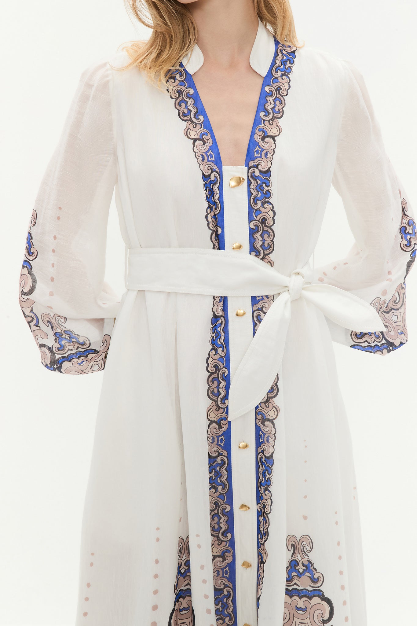 Carta Maxi Dress-PAINTERLY BORDER - Main Image