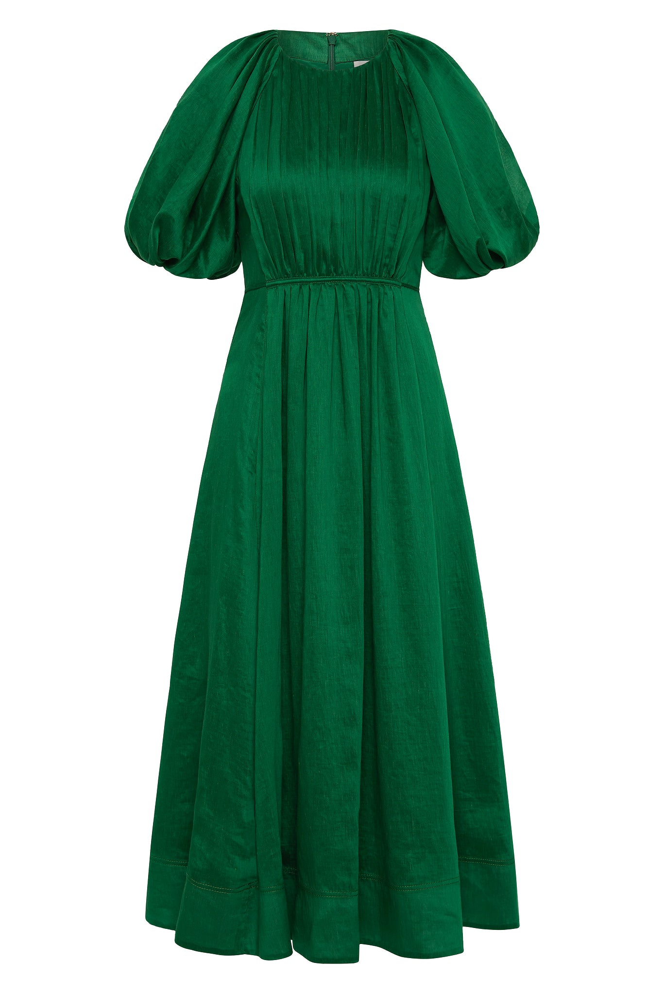 slim fit dress slacks Gathered waist Linen Dress main image 1