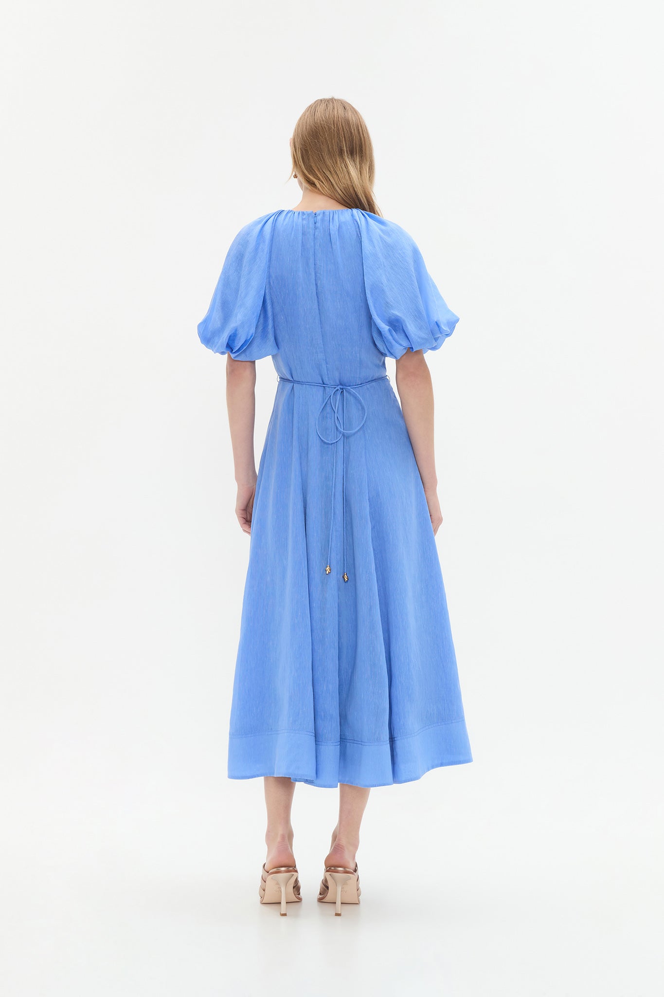 alma tiered midi dress Almais Lovella Tiered Midi Dress