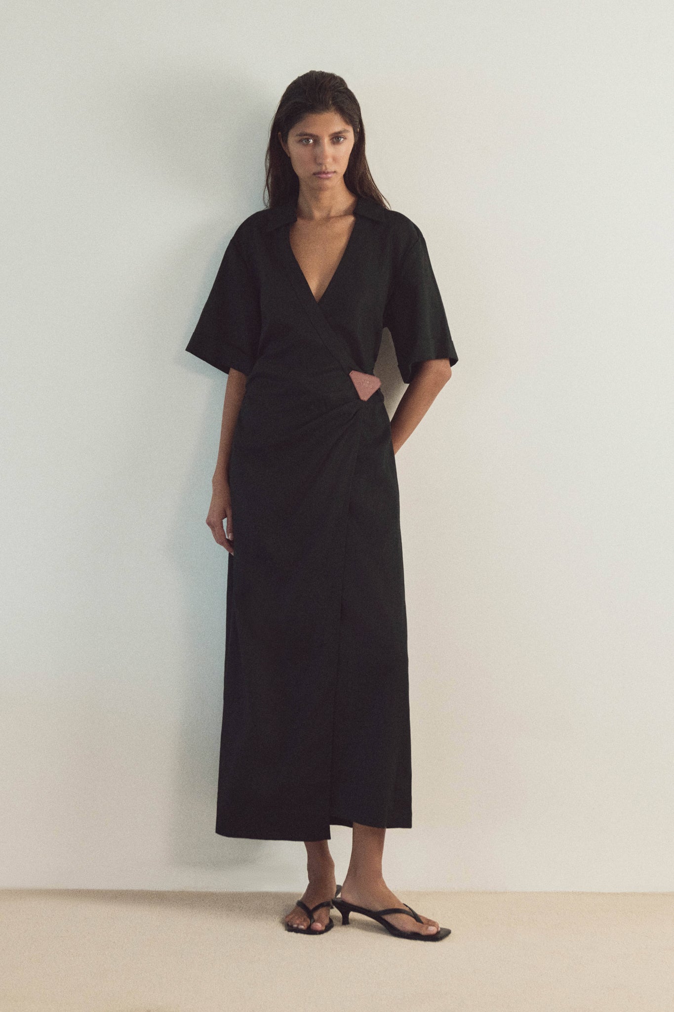 Corine Wrap Midi Dress