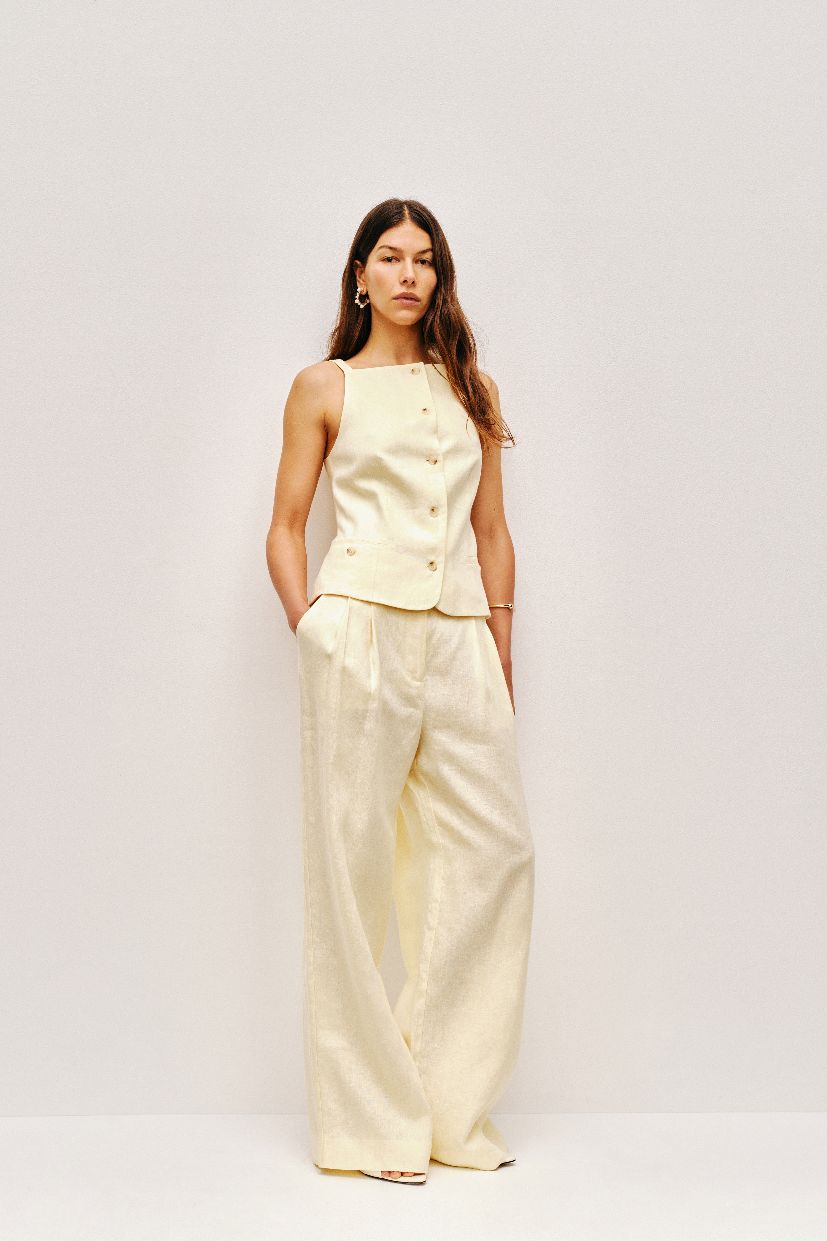 Relle Tailored Vest | Butter | Aje Studio – Aje NZ