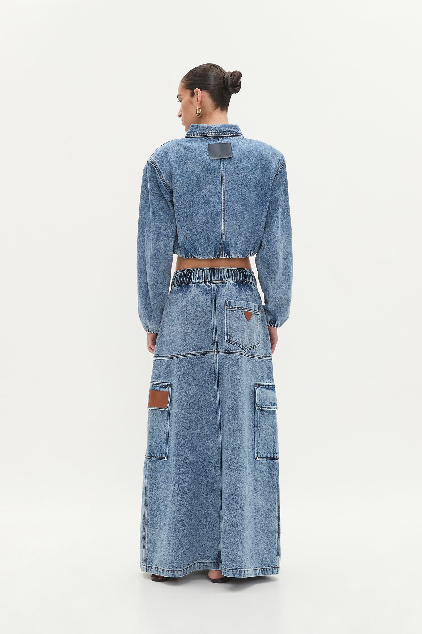 Blues Denim Cargo Bomber