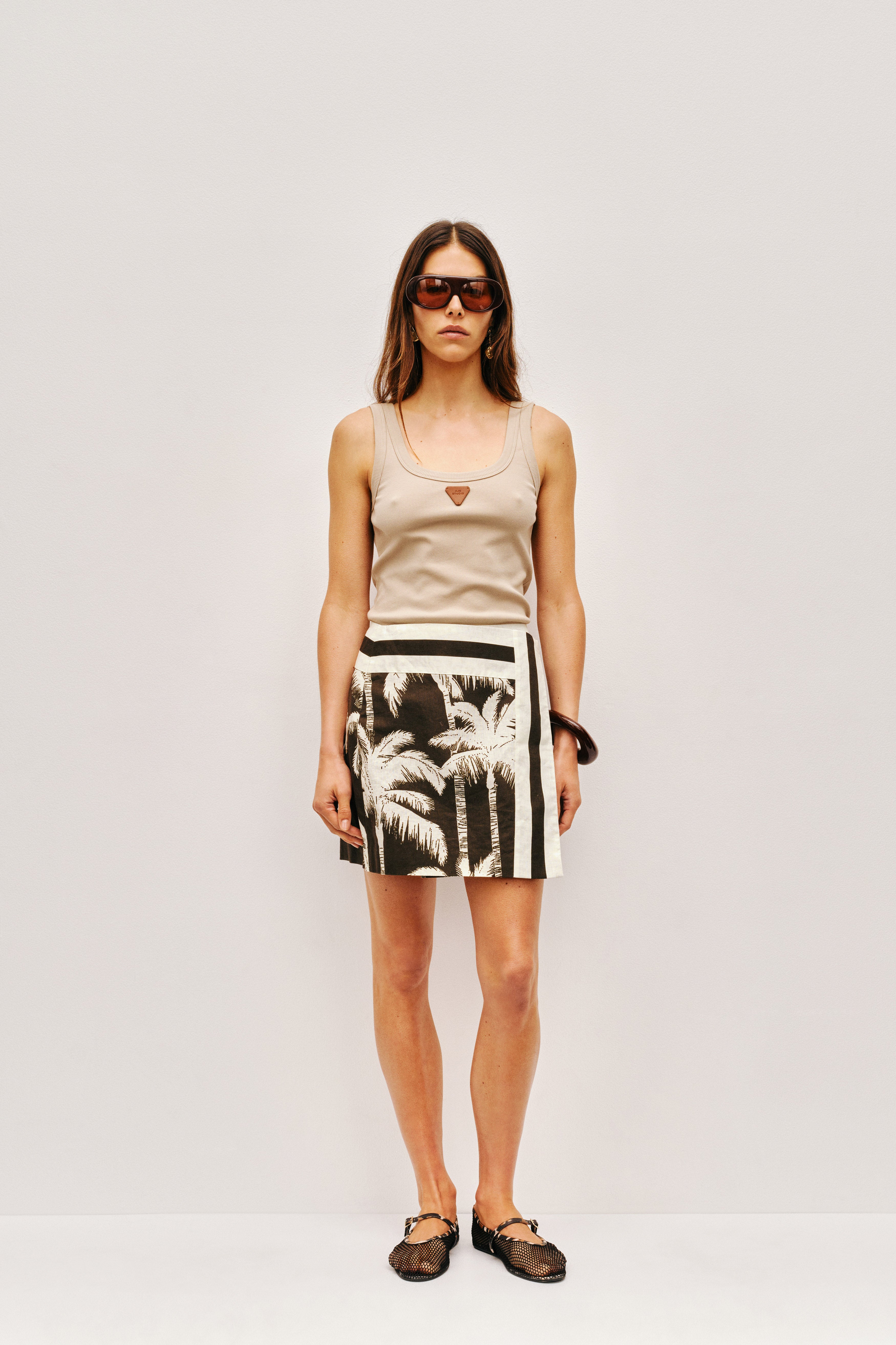 Tansia Wrap Mini Skirt