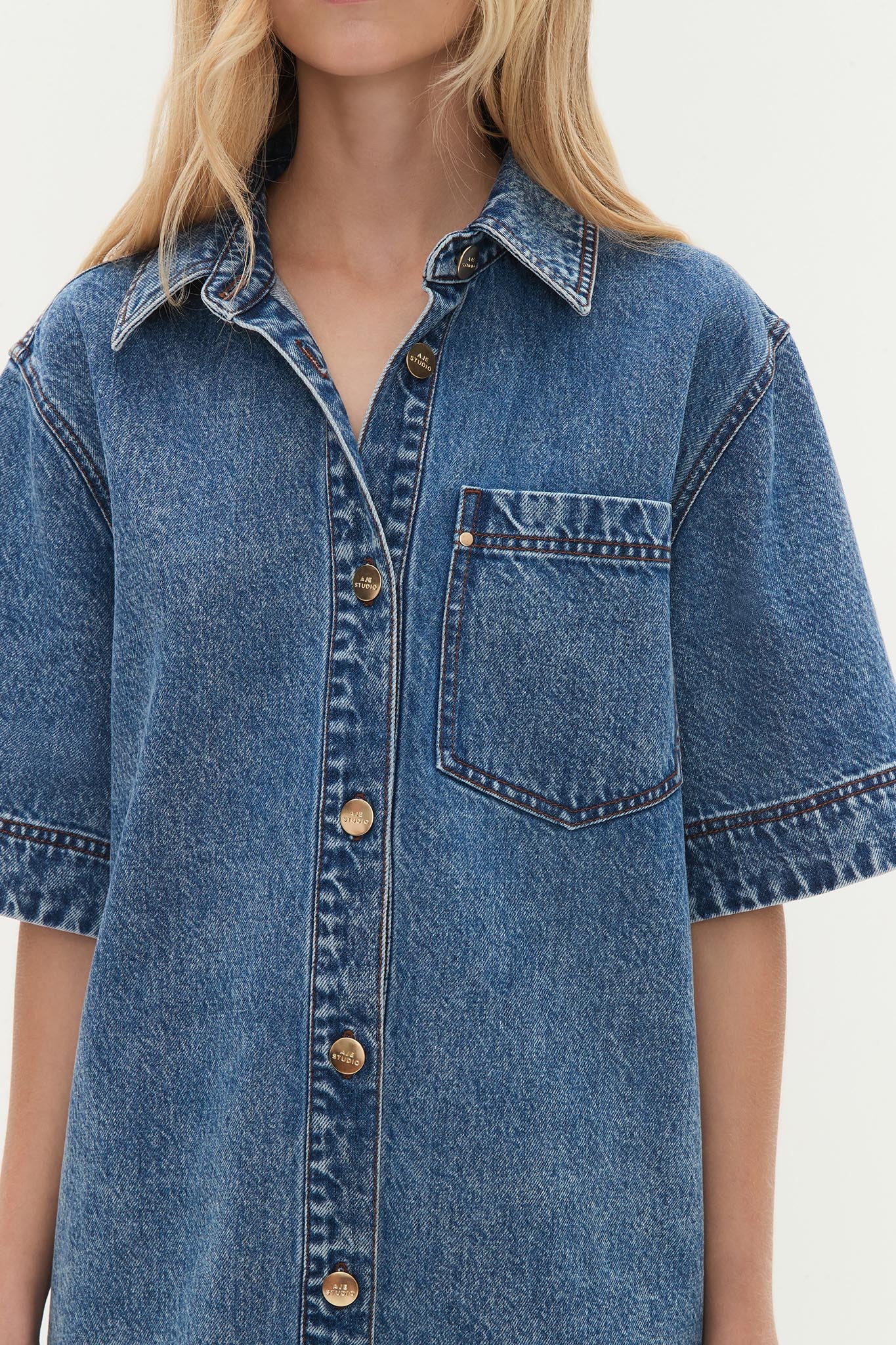 Junee Denim Shirt Dress