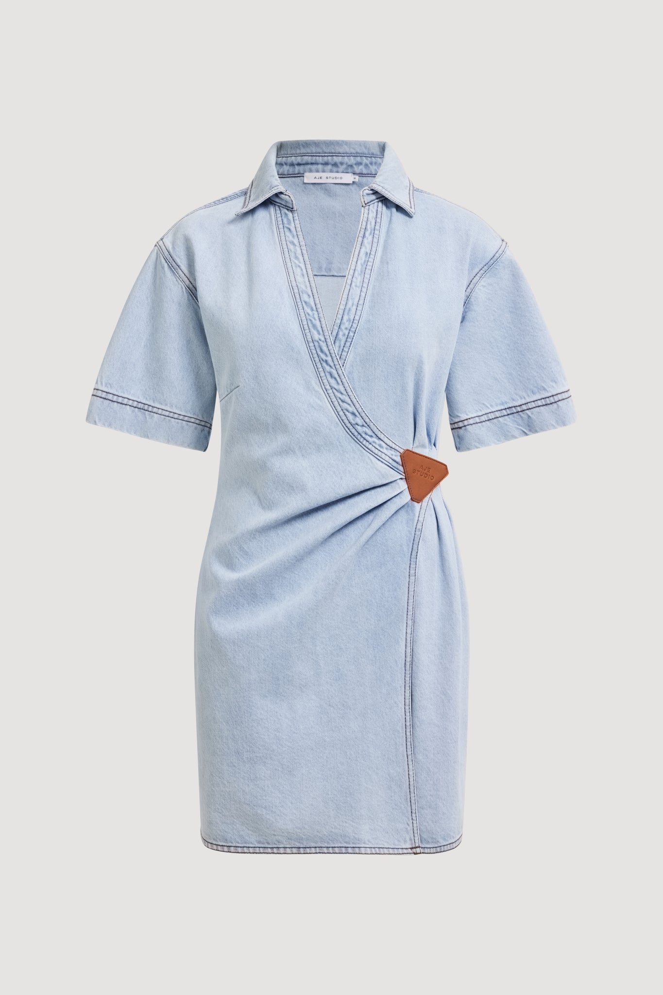 Zella Denim Wrap Mini Dress