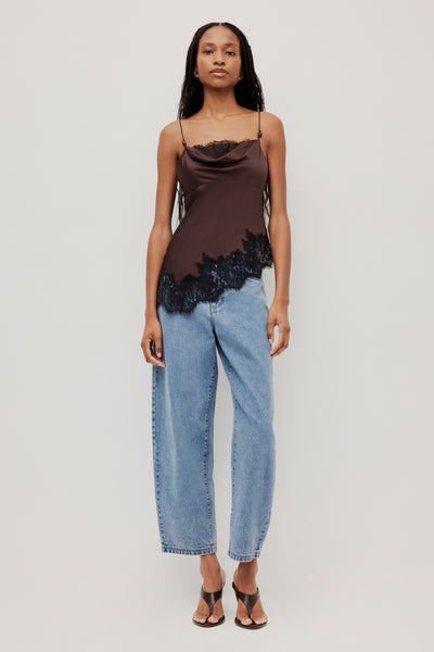 Hazel Lace Cami | Chocolate/Black | Aje Studio – Aje NZ