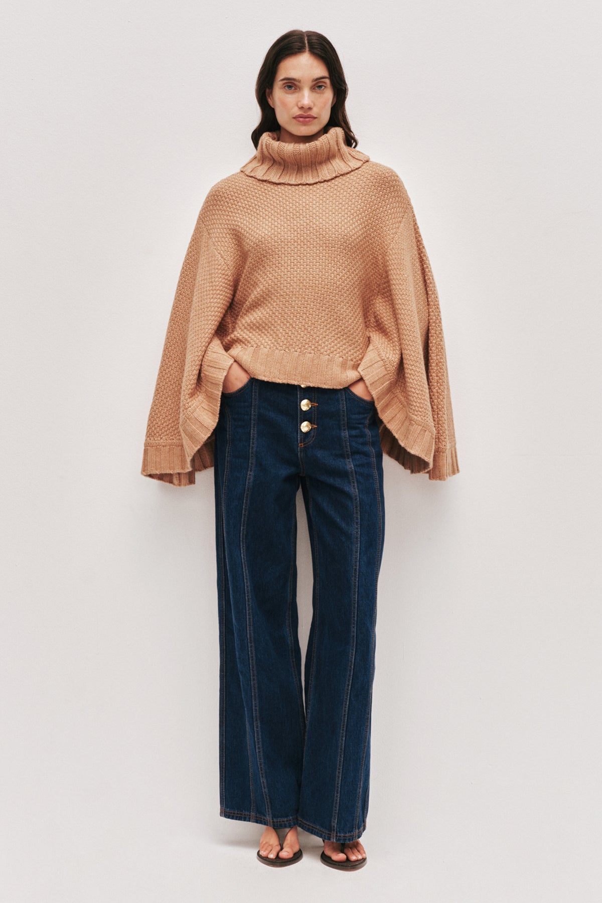 Mirila Cape Knit Top | Camel | Aje – Aje NZ