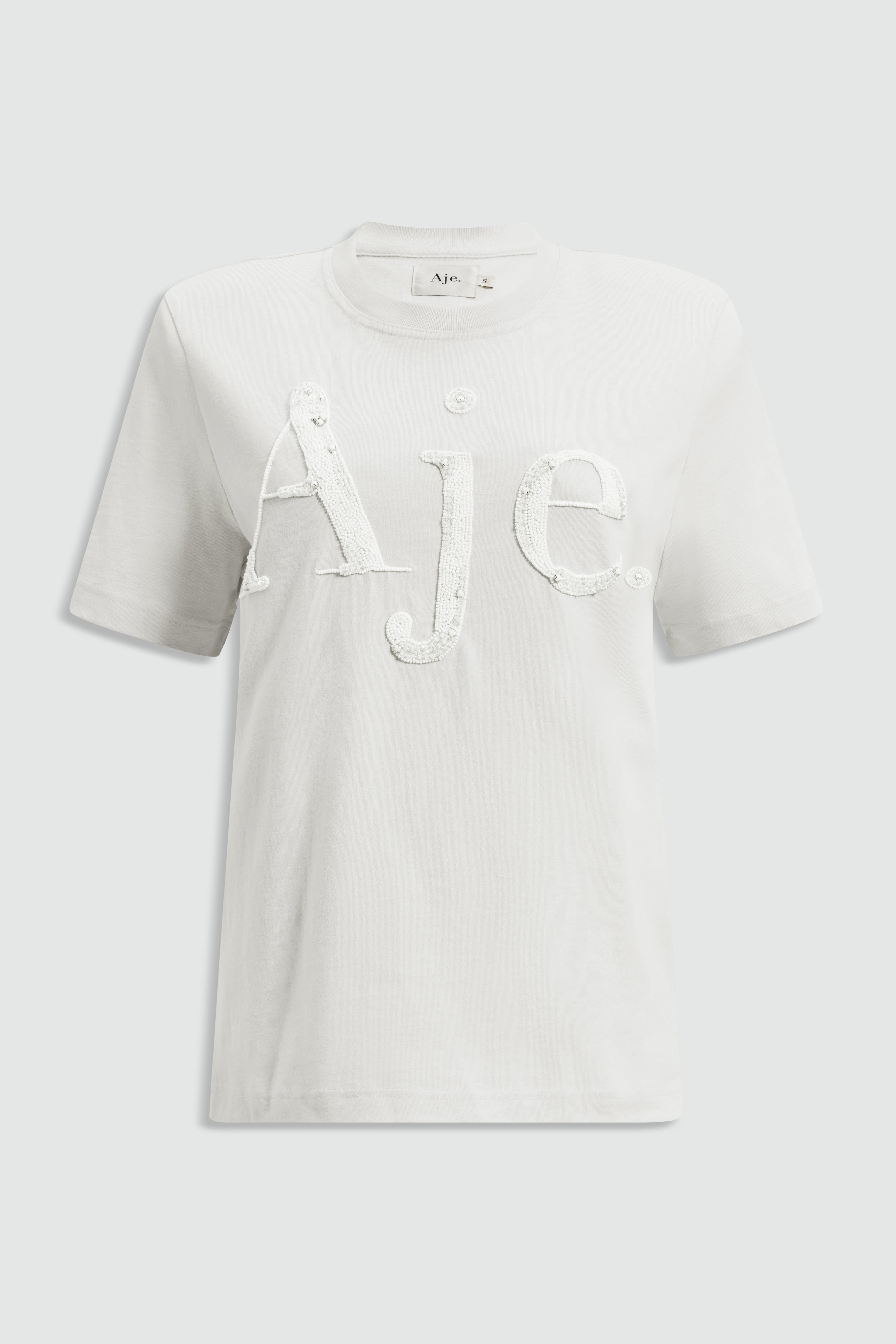 Aimee Beaded Logo Tee