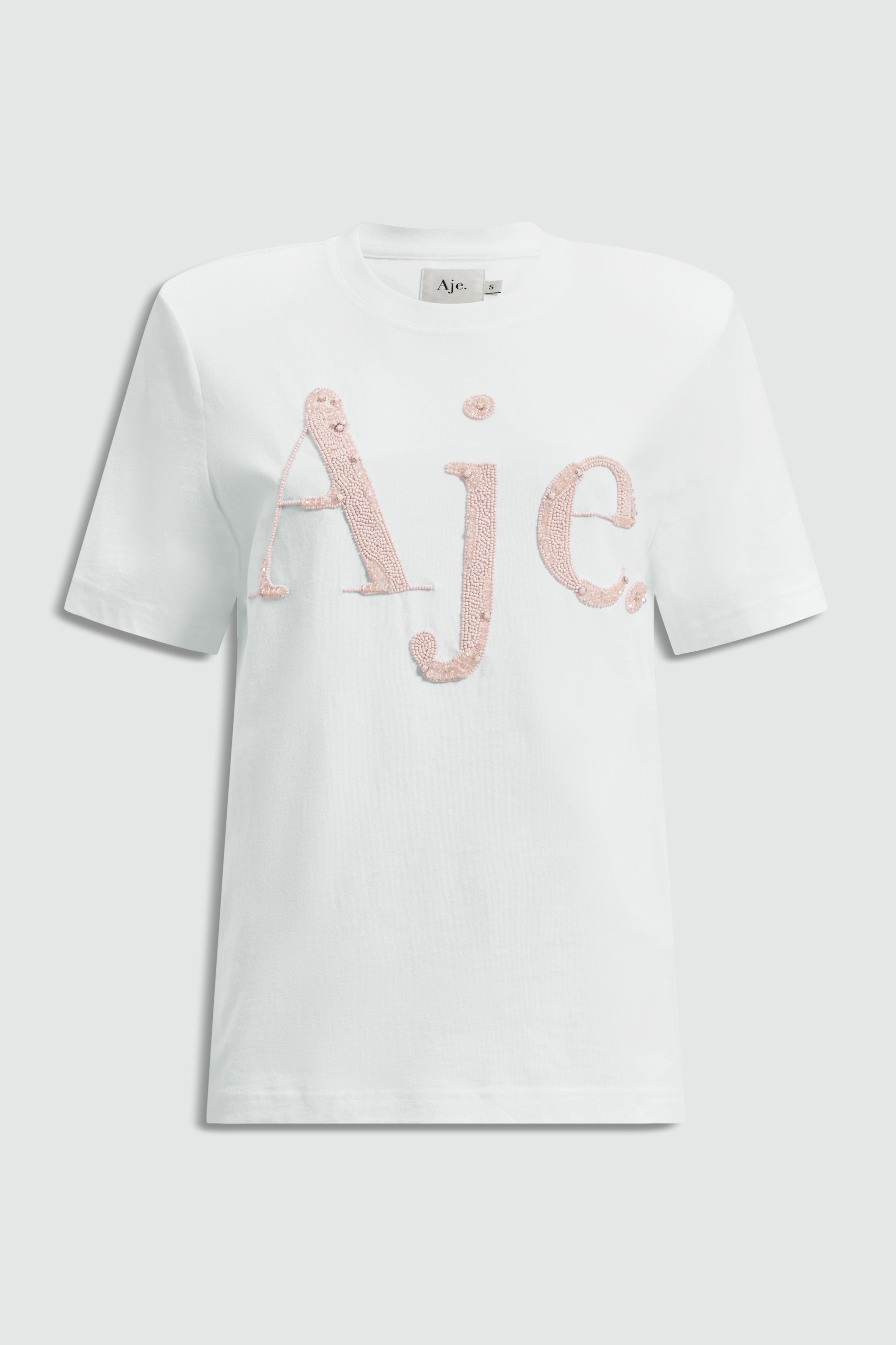 Aimee Beaded Logo Tee