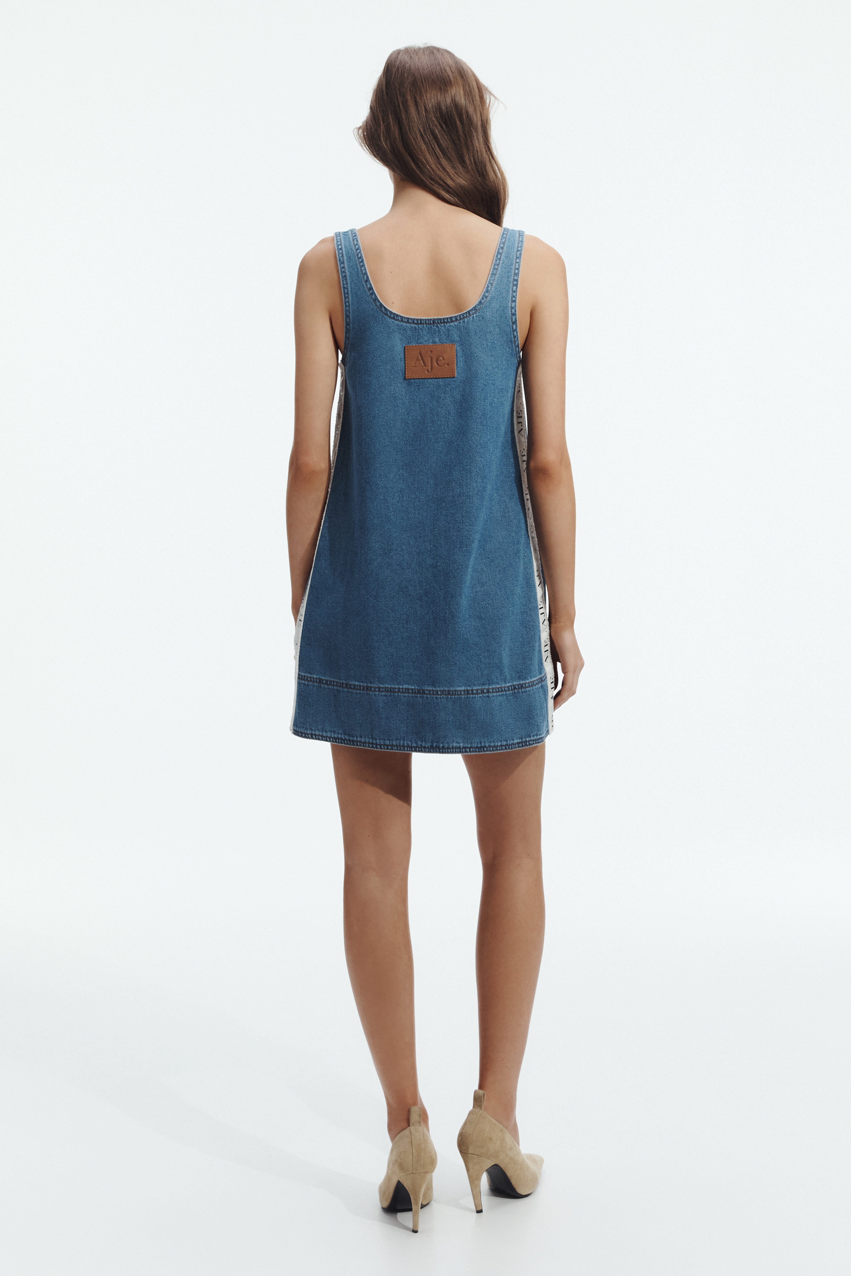 Caserta Logo Denim Mini Dress