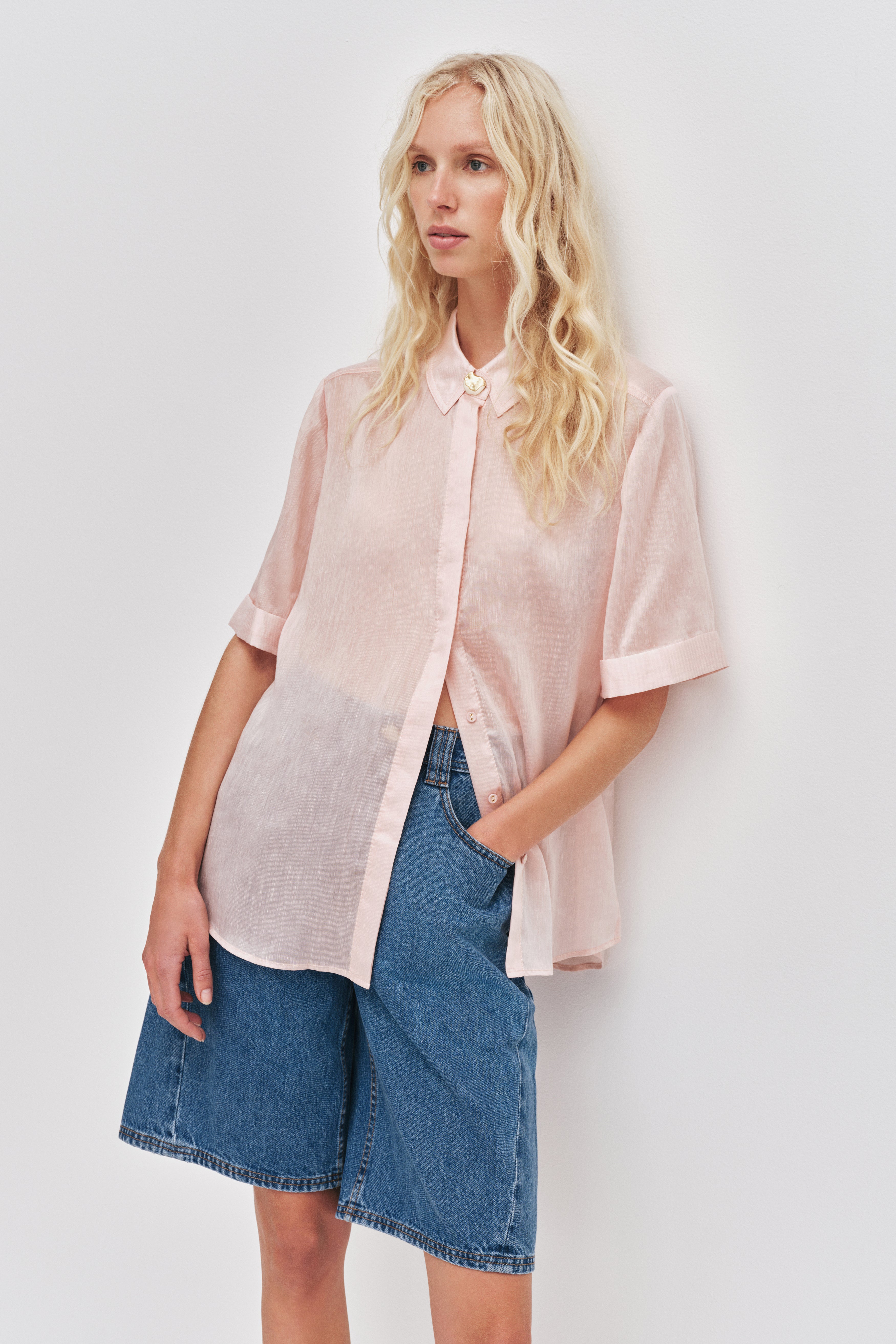 Stevie Denim Barrel Shorts