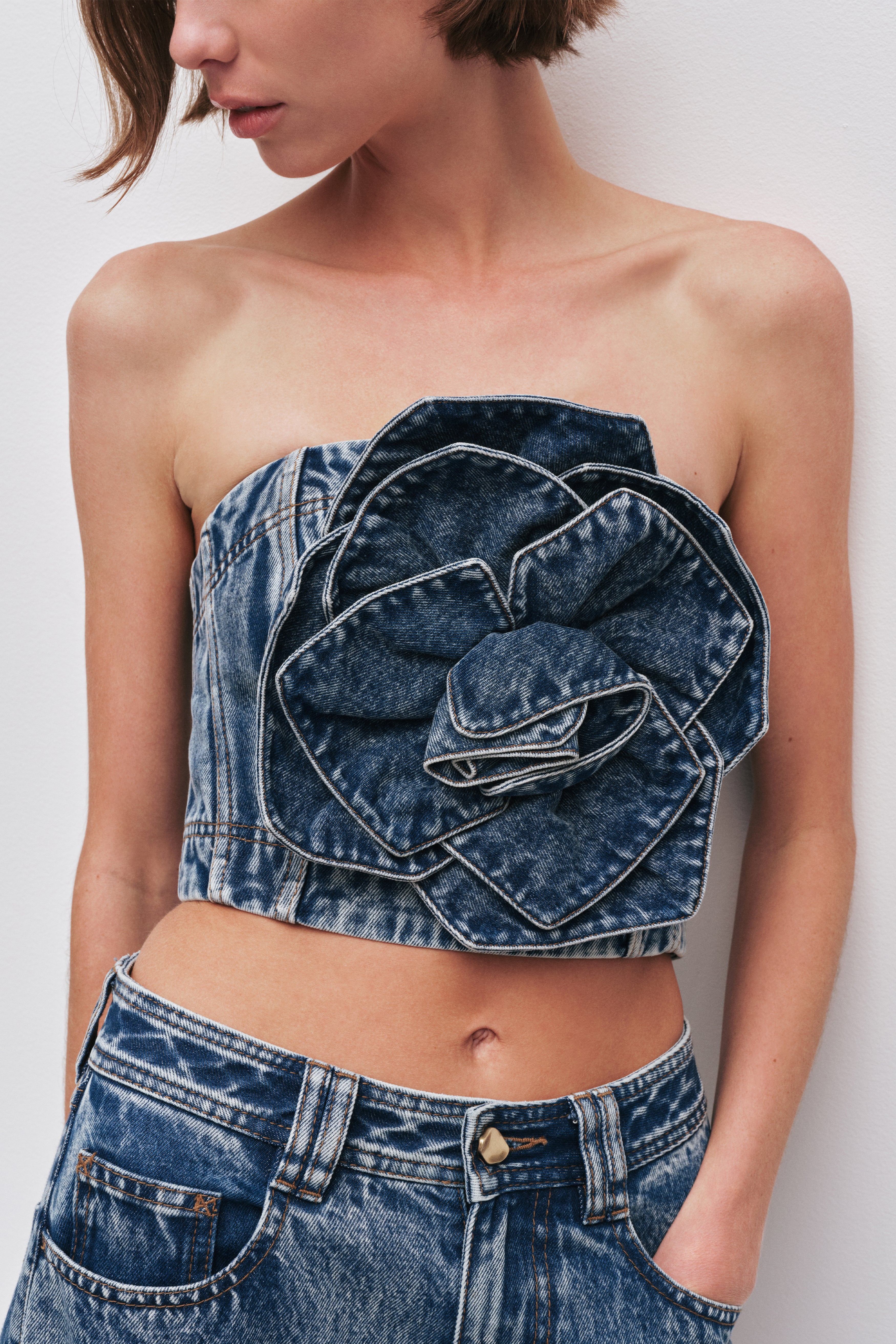 Angelina Denim Bustier