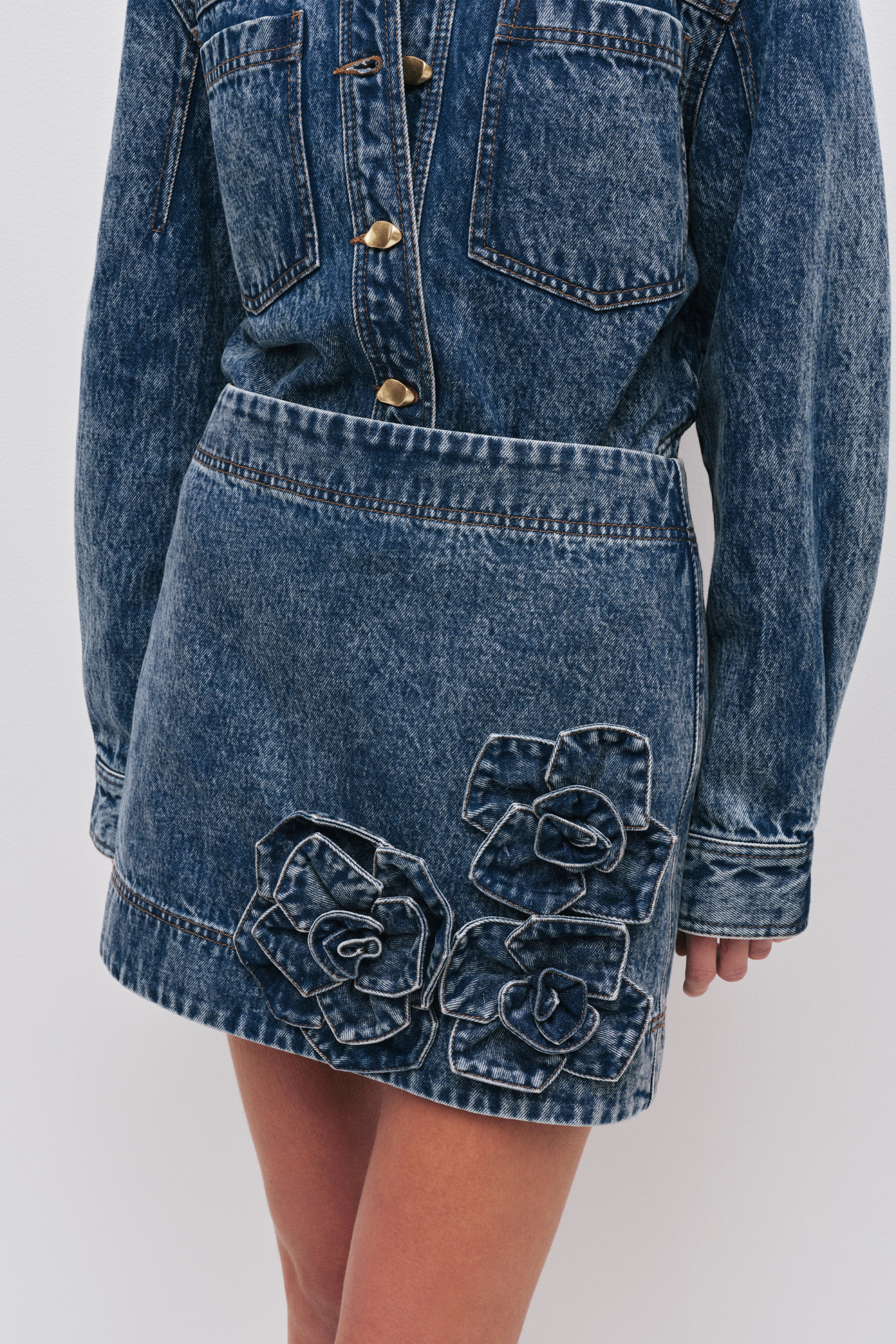 Angelina Denim Mini Skirt