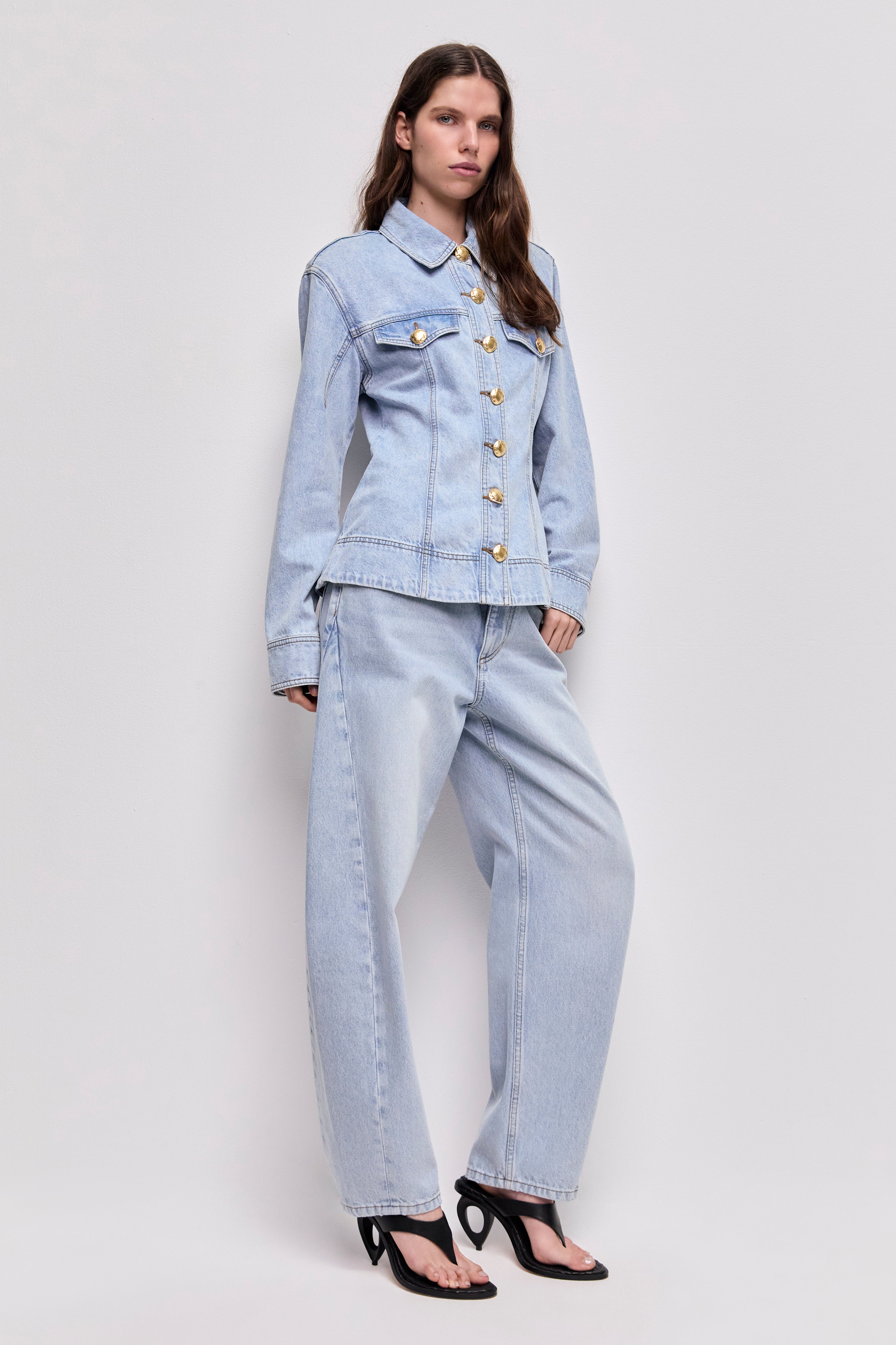 Tia Denim Fitted Shirt