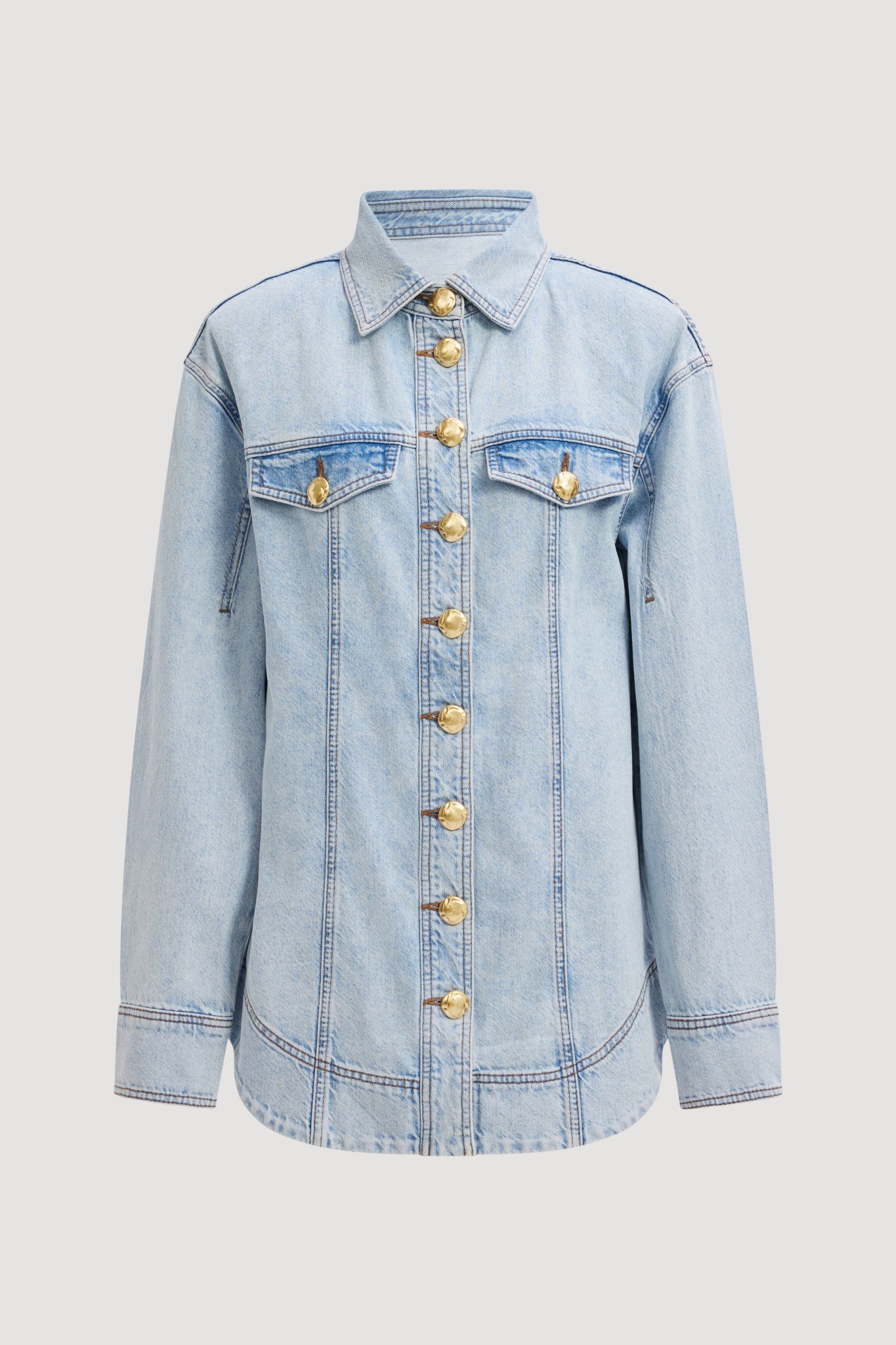 Tia Denim Fitted Shirt