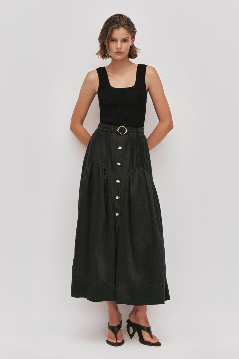 Colide Icon Colide Midi Skirt | Hunter Green | Aje – Aje NZ