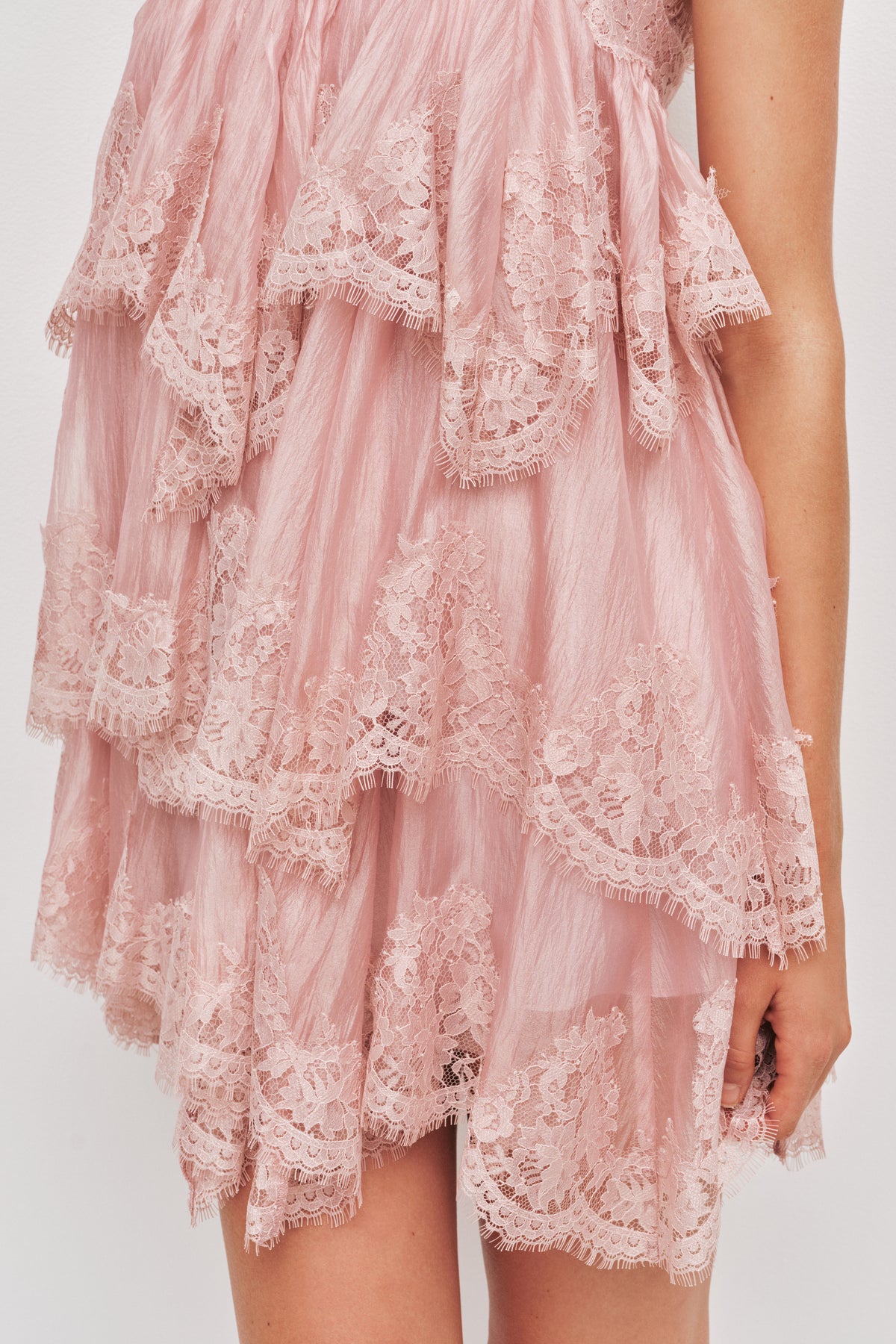 Ophelia Lace Mini Dress | Fawn Pink | Aje – Aje NZ