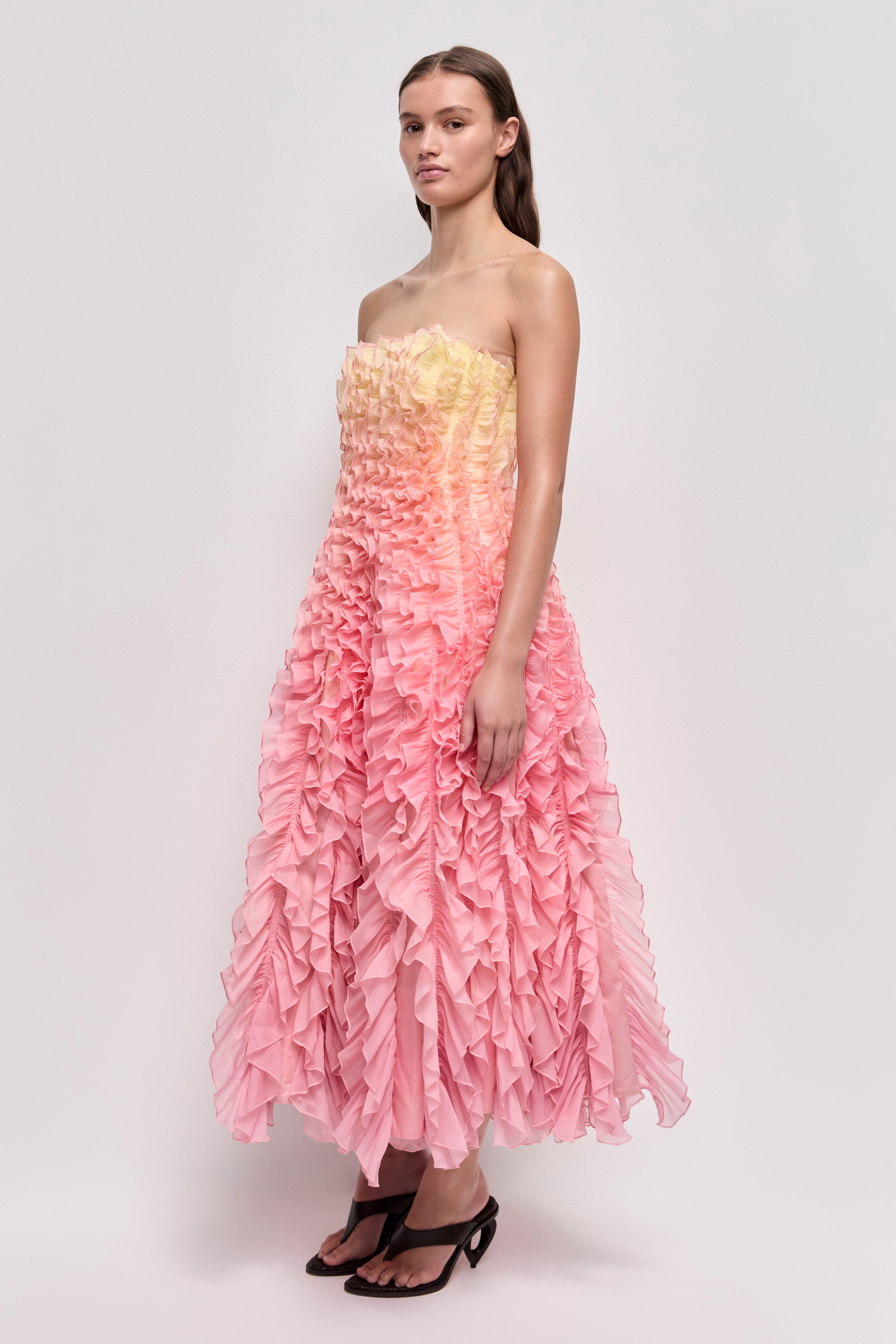 Delphie Frill Midi Dress