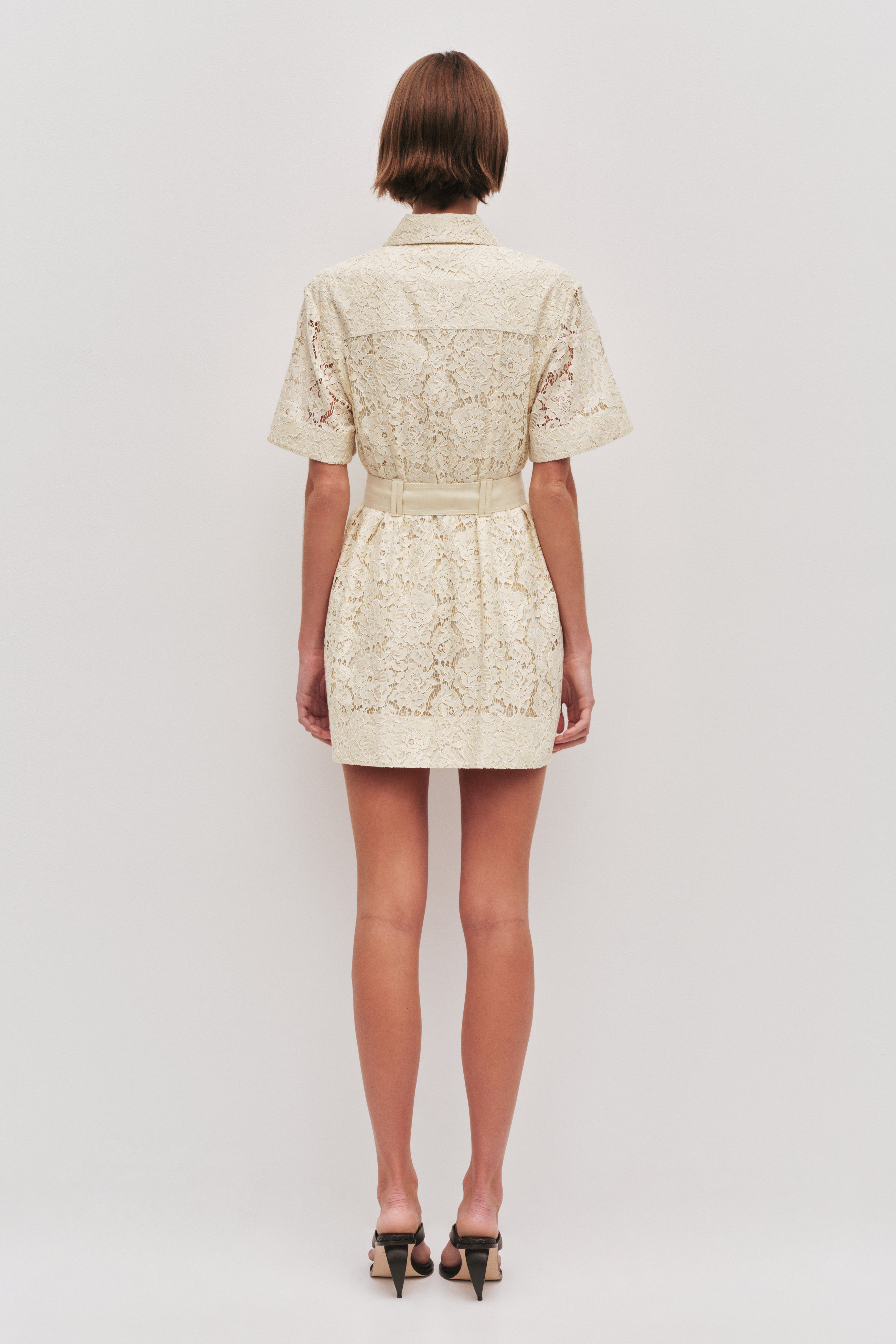 Mystic Lace Mini Shirt Dress