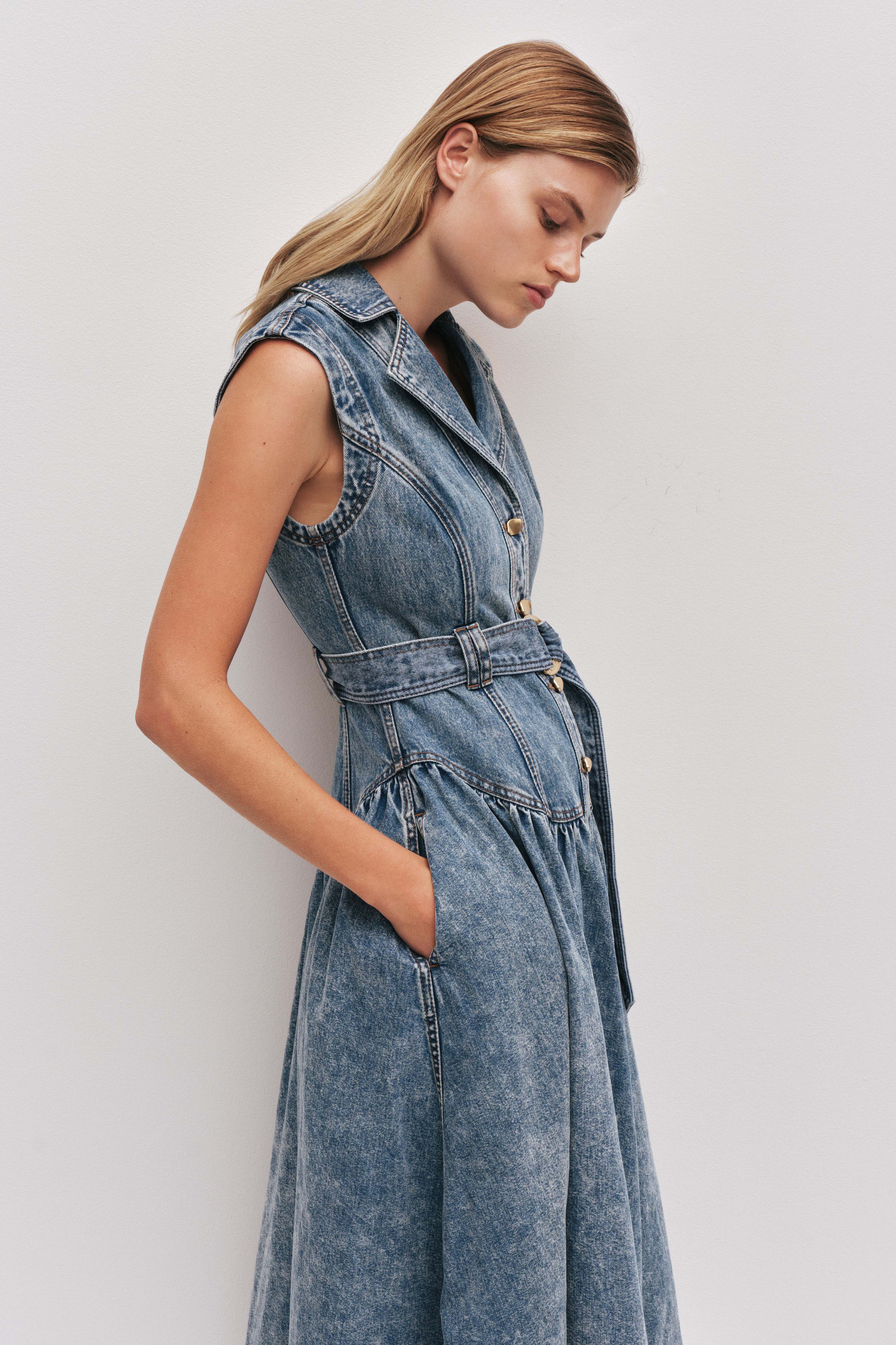 Angelina Belted Midi Dress