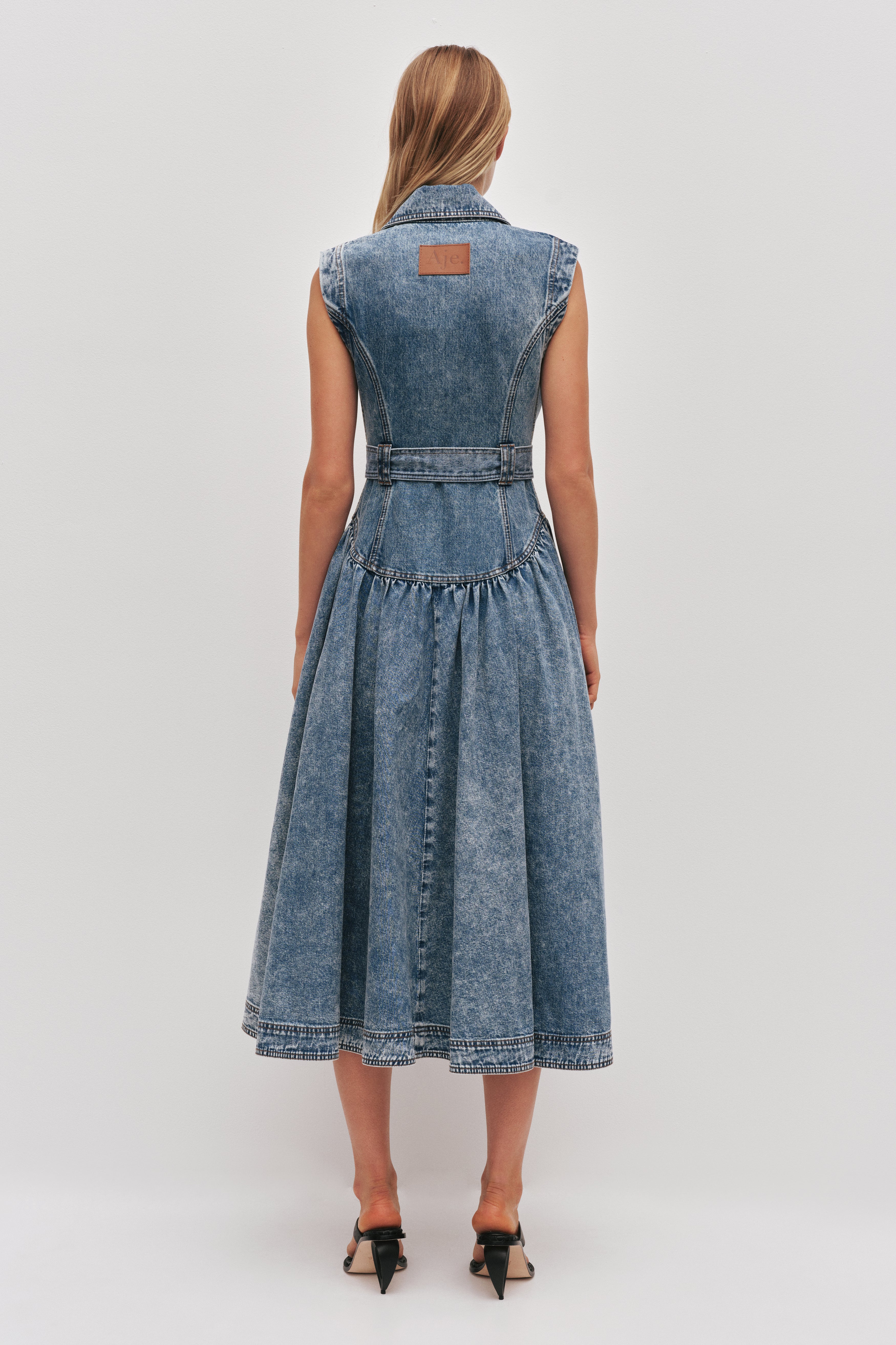 Angelina Belted Midi Dress