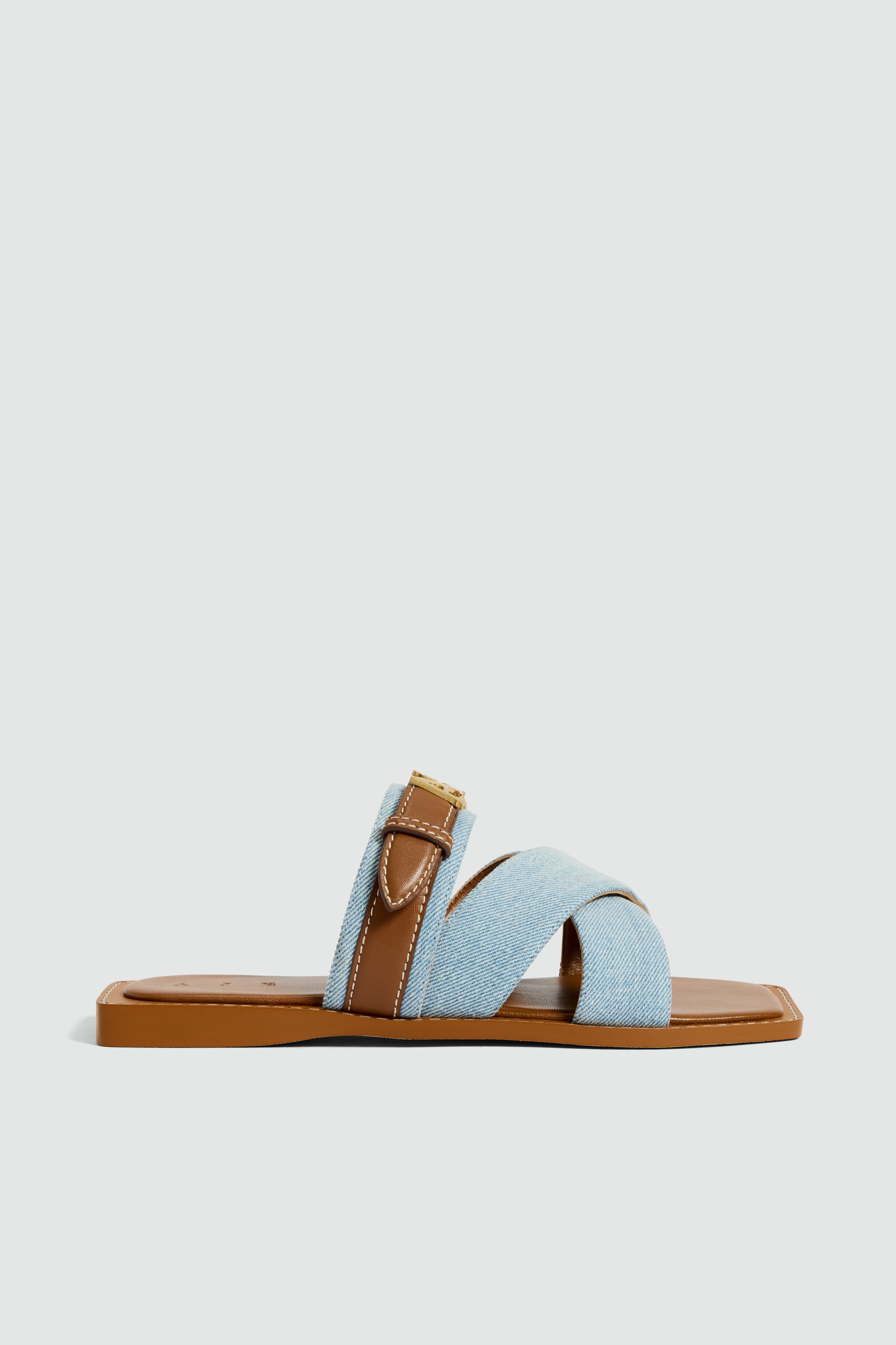 Liberty Logo Slide | Denim | Aje – Aje NZ