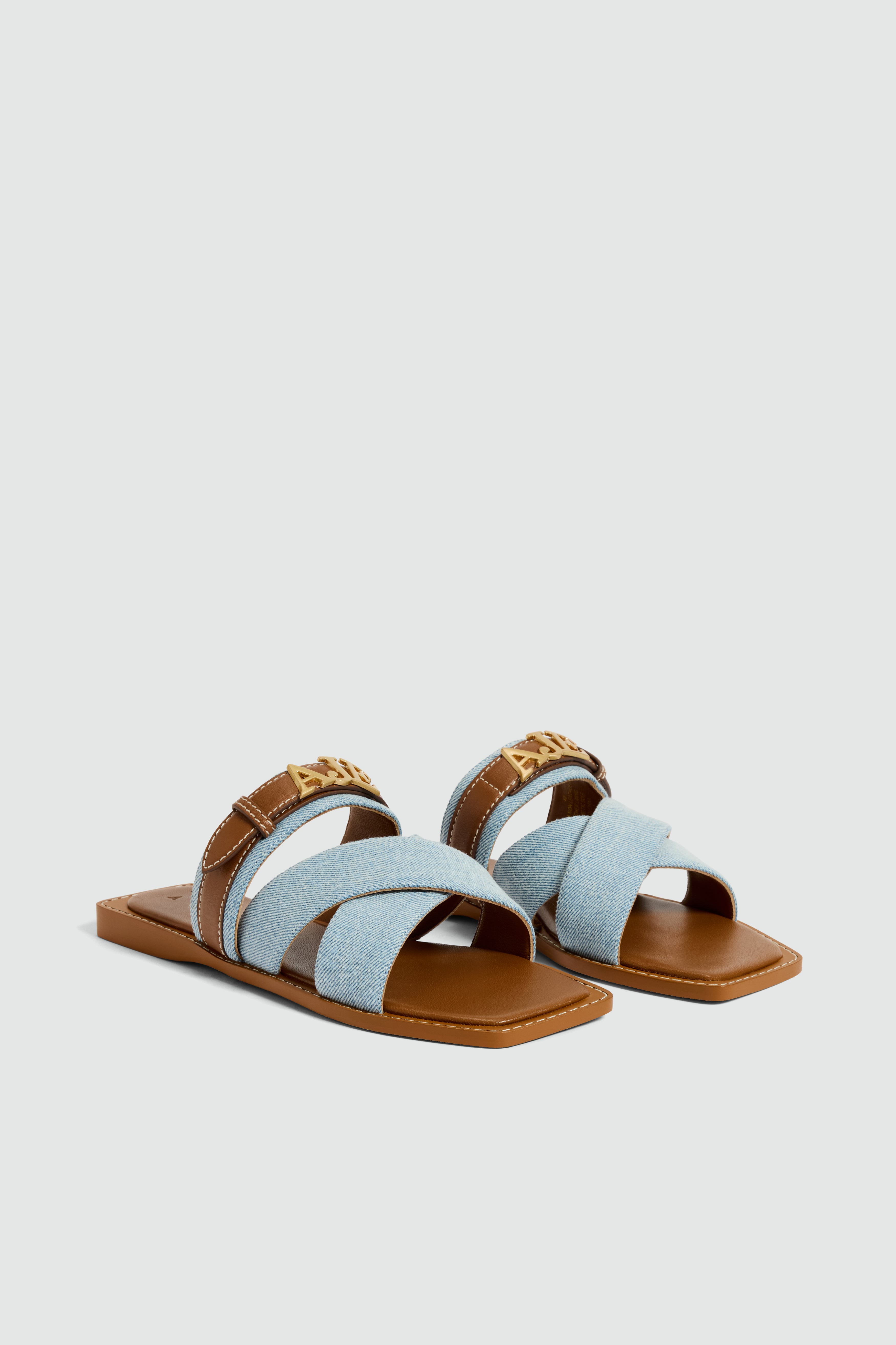 Liberty Logo Slide | Denim | Aje – Aje NZ