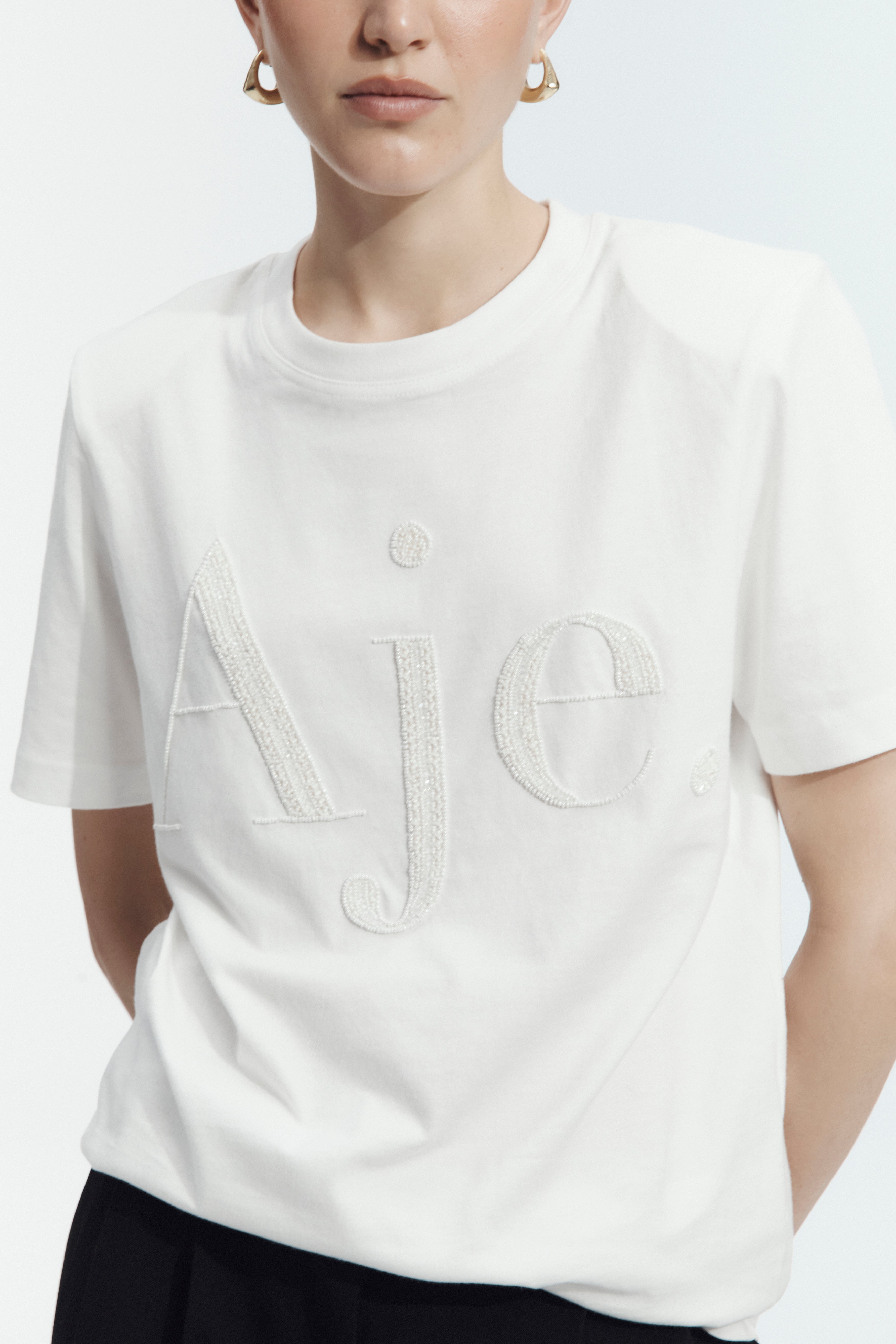 Argelia Embellished Logo Tee