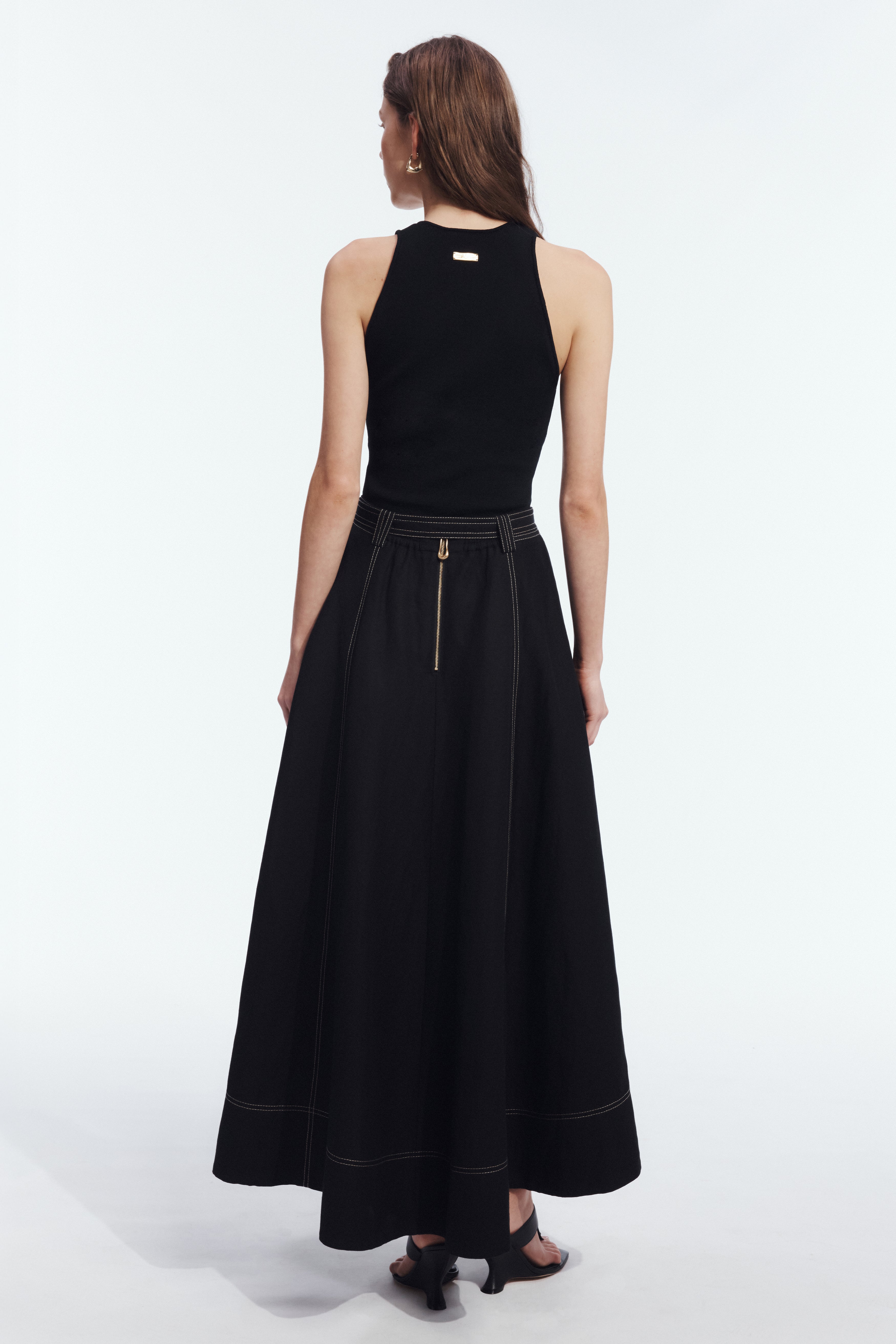 Canvas Midi Skirt