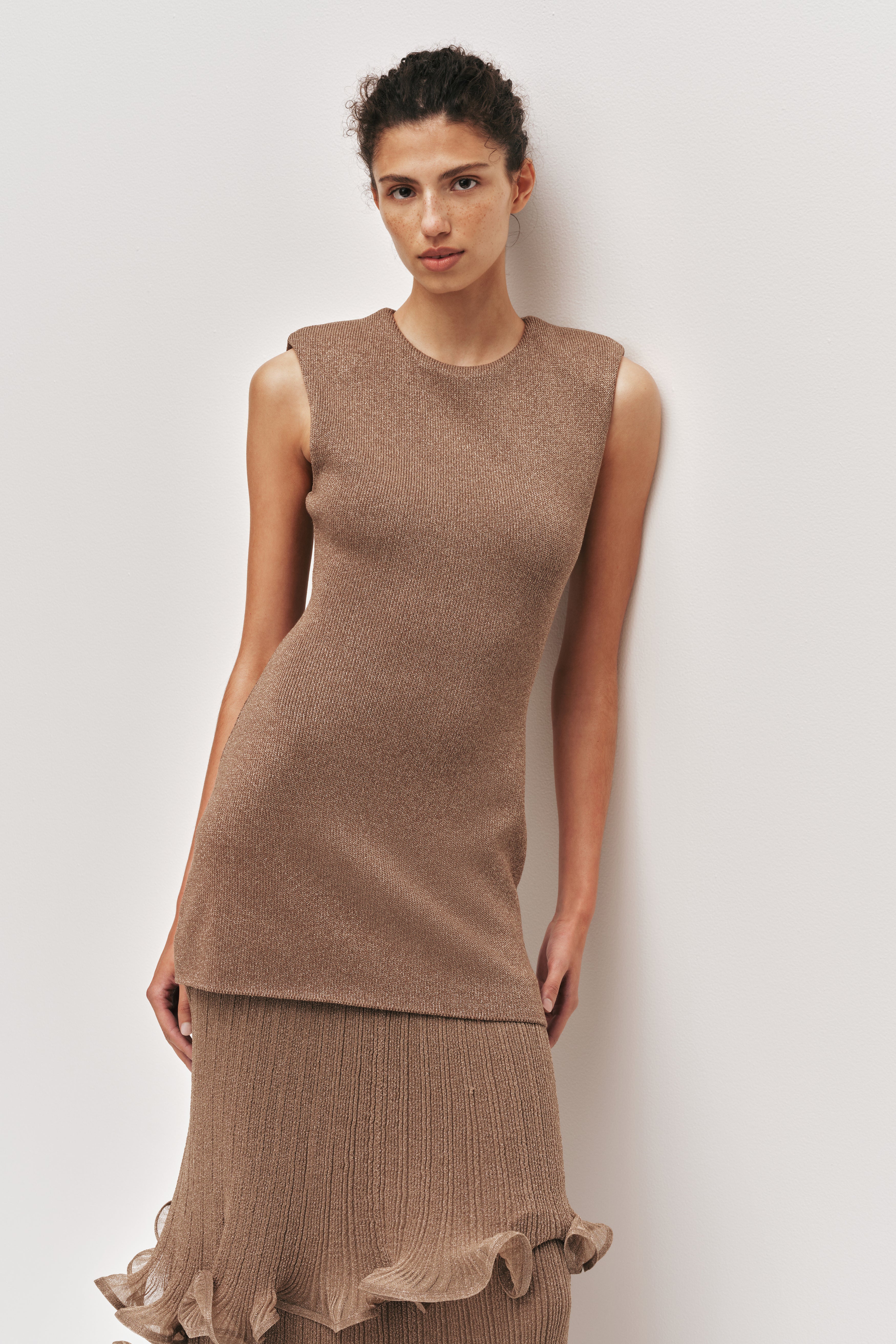Ciela Ruffle Knit Maxi Dress