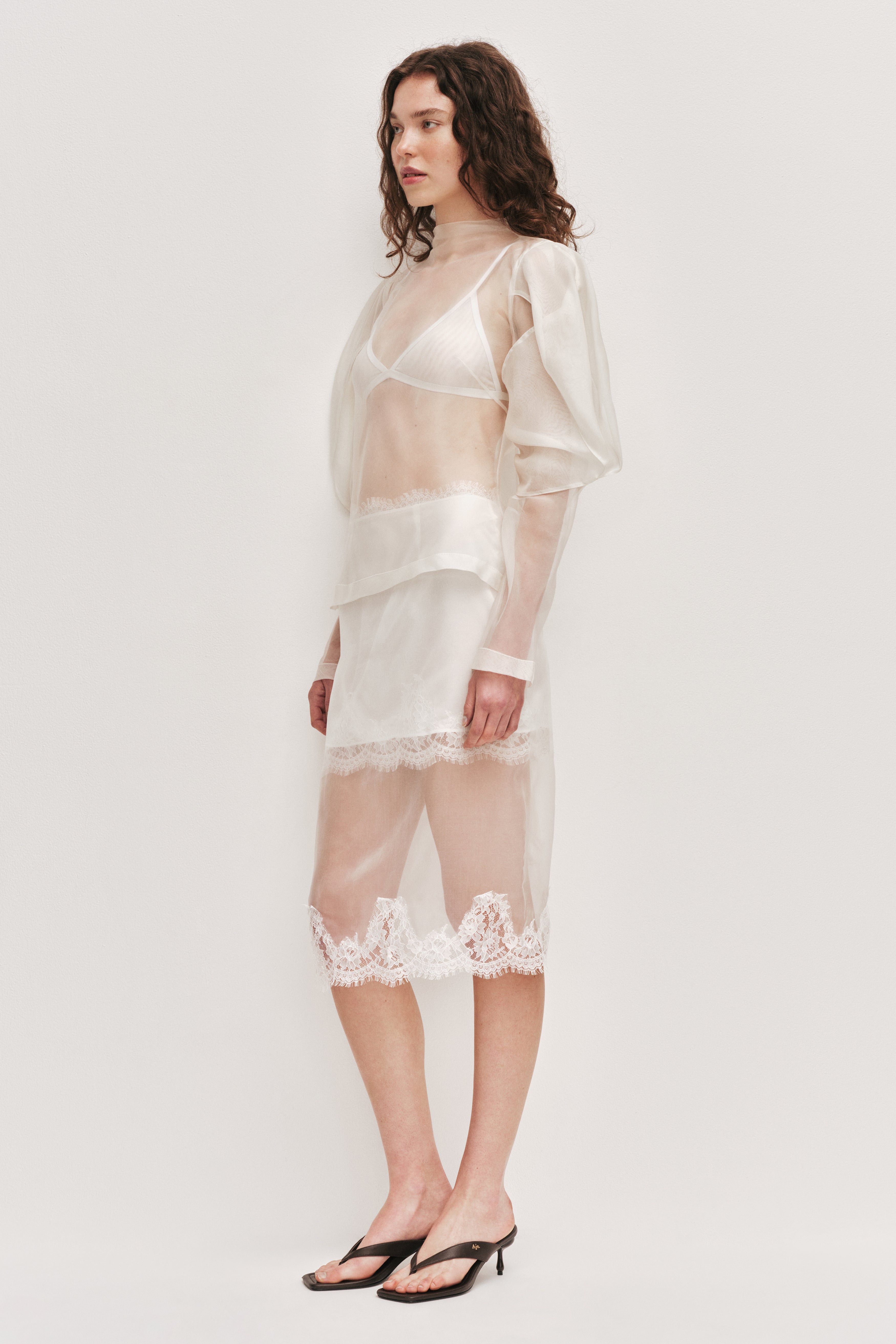 Mirella Organza Long Sleeve Top