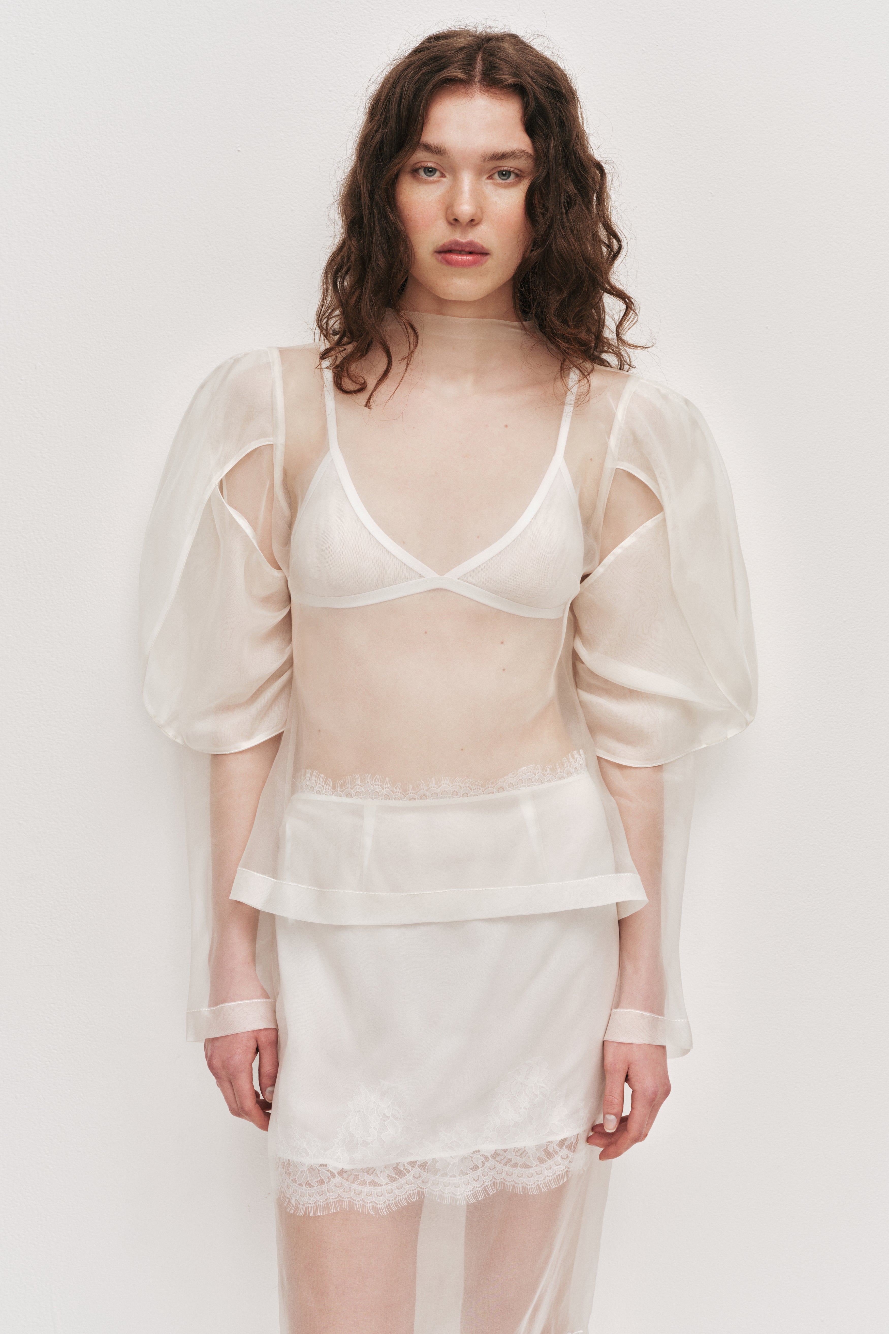 Mirella Organza Long Sleeve Top
