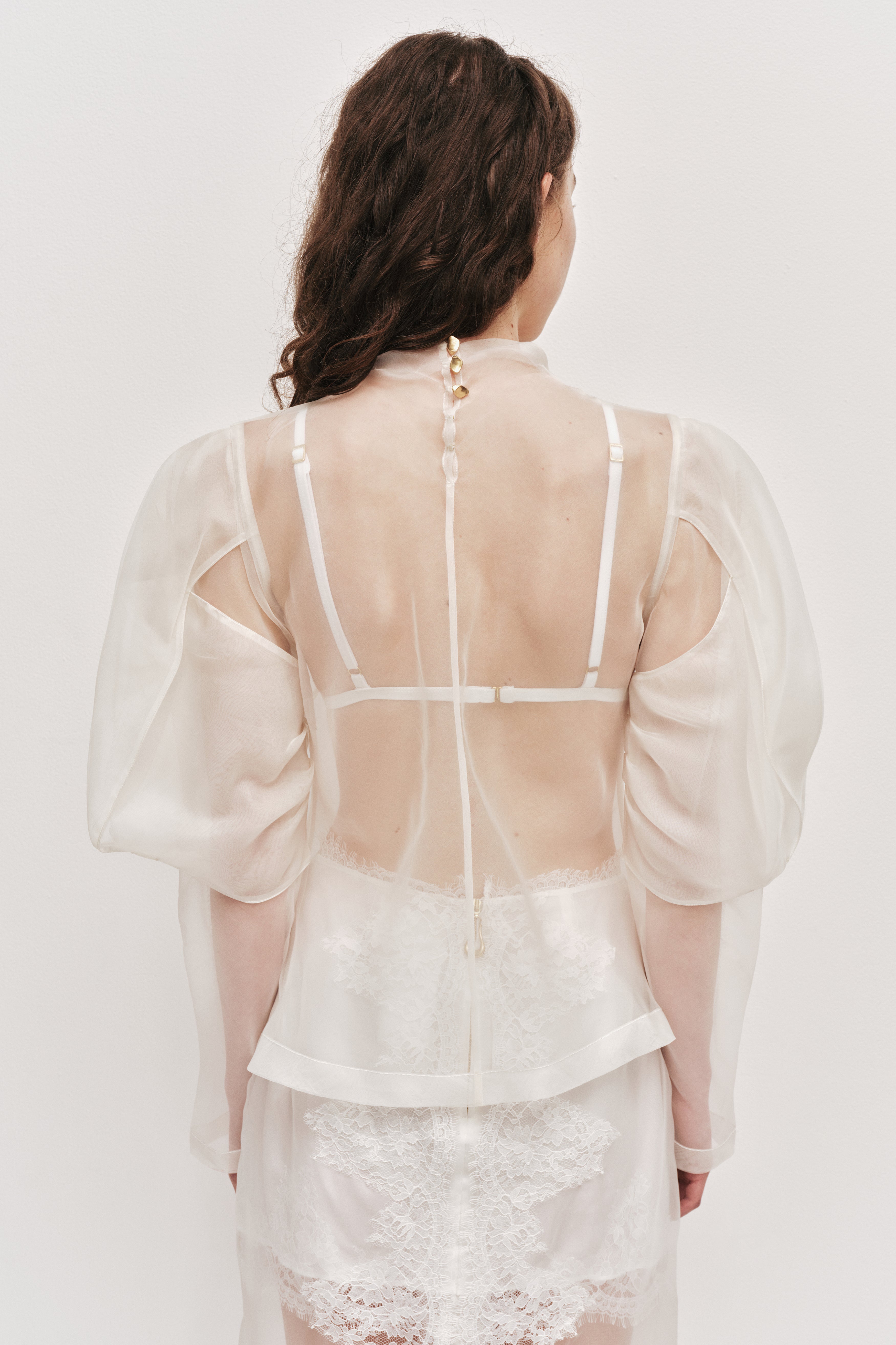 Mirella Organza Long Sleeve Top