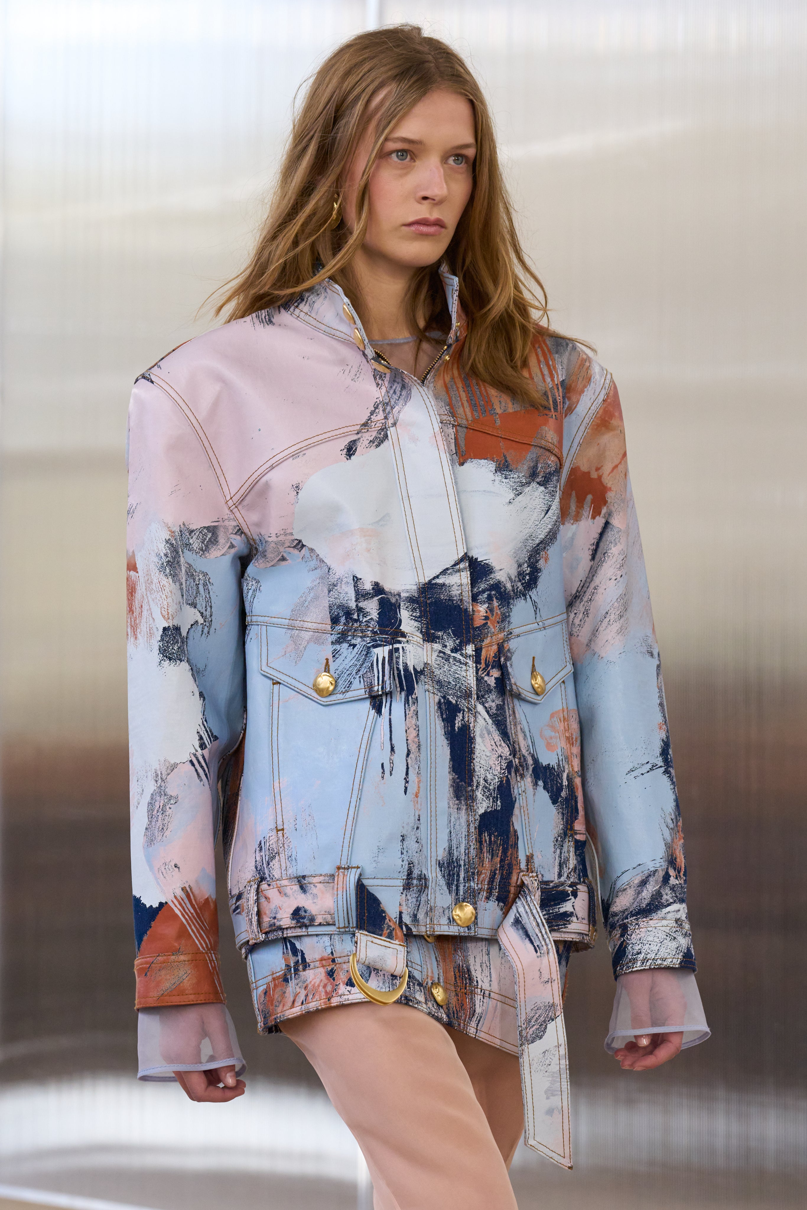 Lettera Denim Mini Skirt