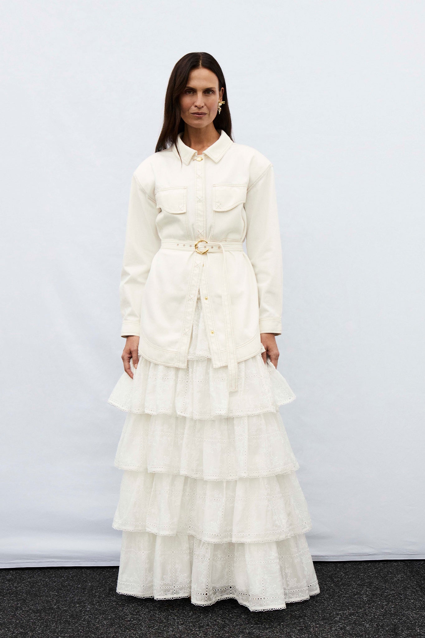 Merritt Embroidered Midi Skirt